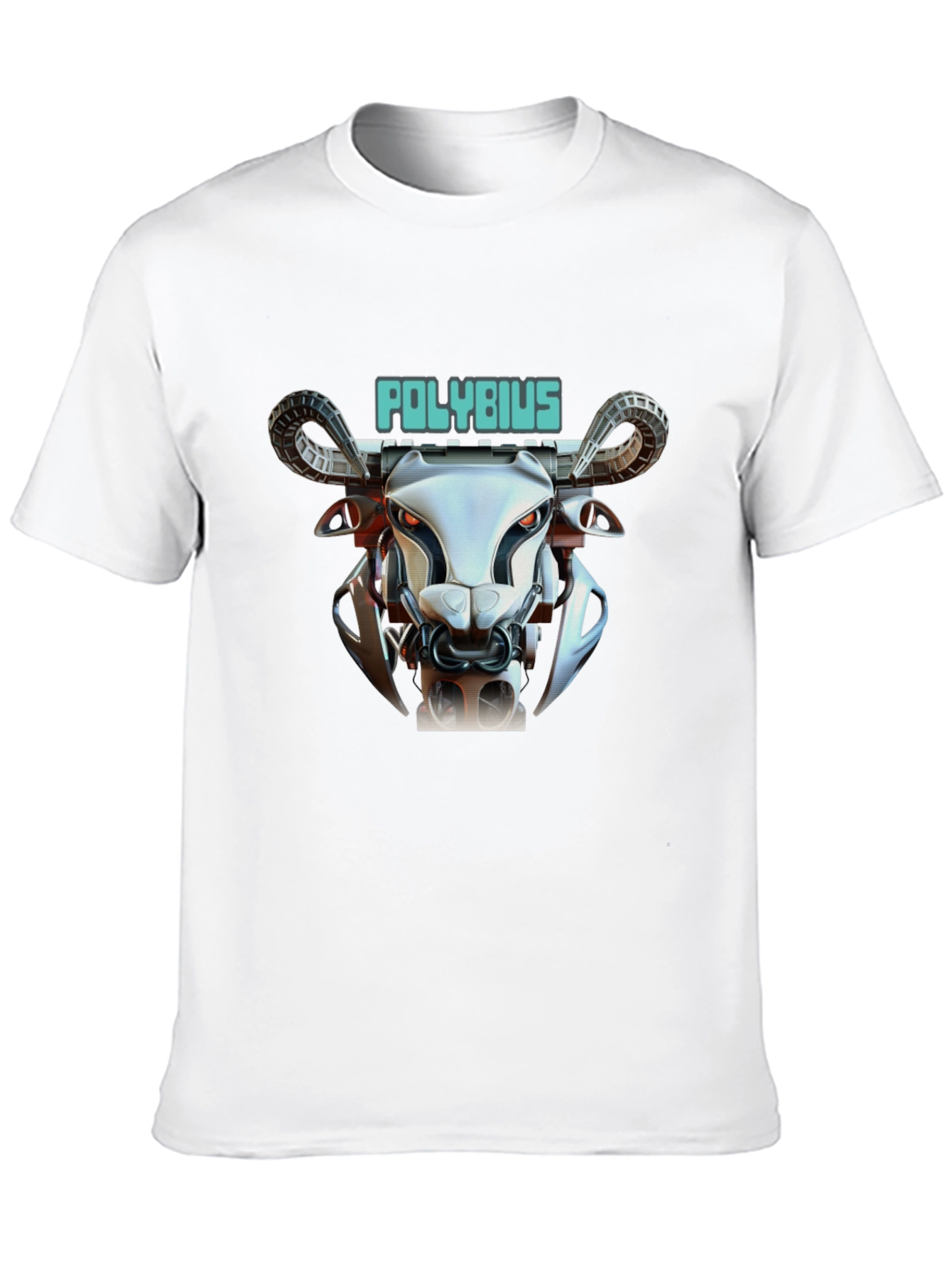Black Polybius Robot Bull T-Shirt - Sci-Fi Style view 10