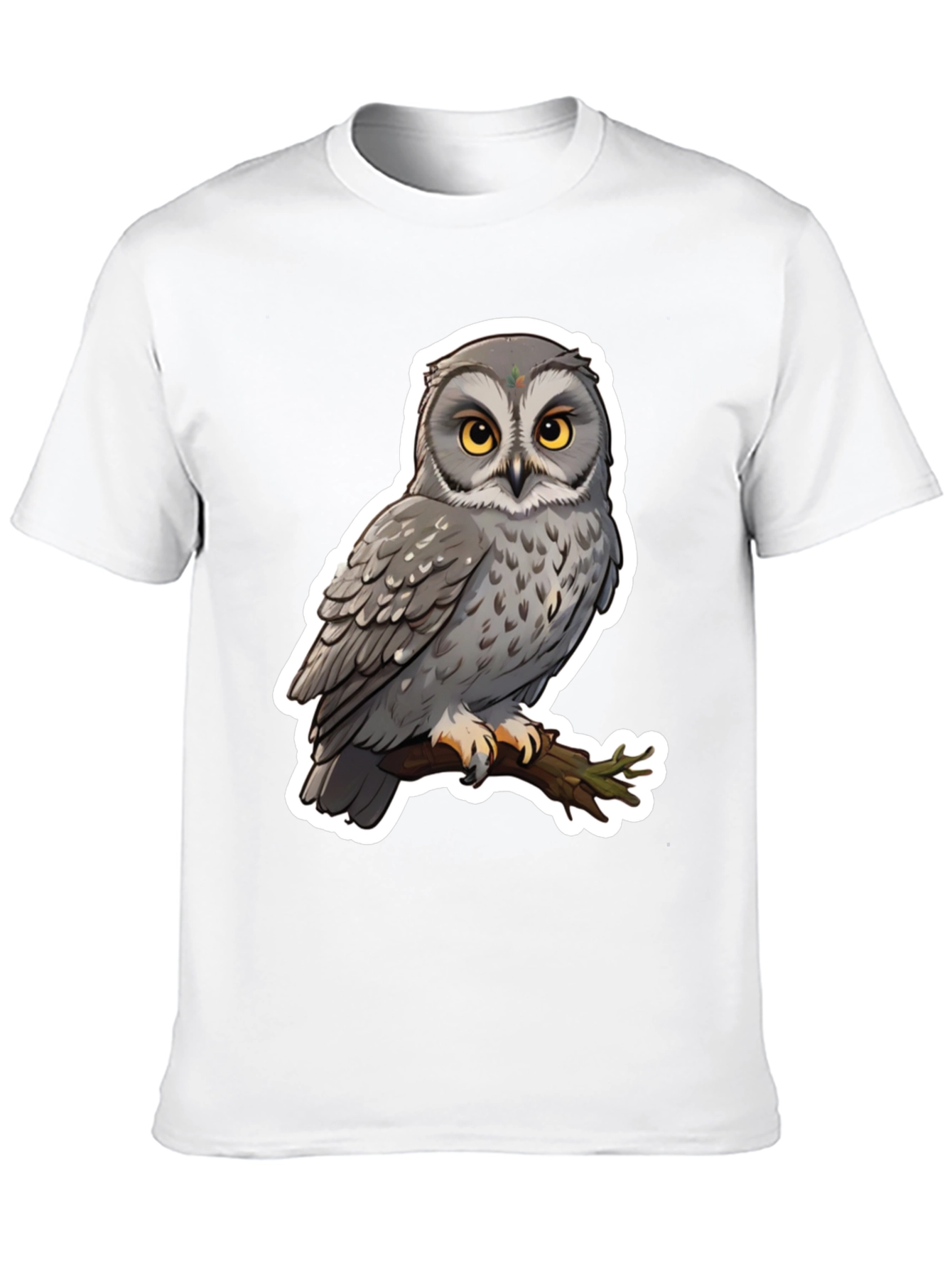 Black Owl Graphic Print Black T-Shirt view 10