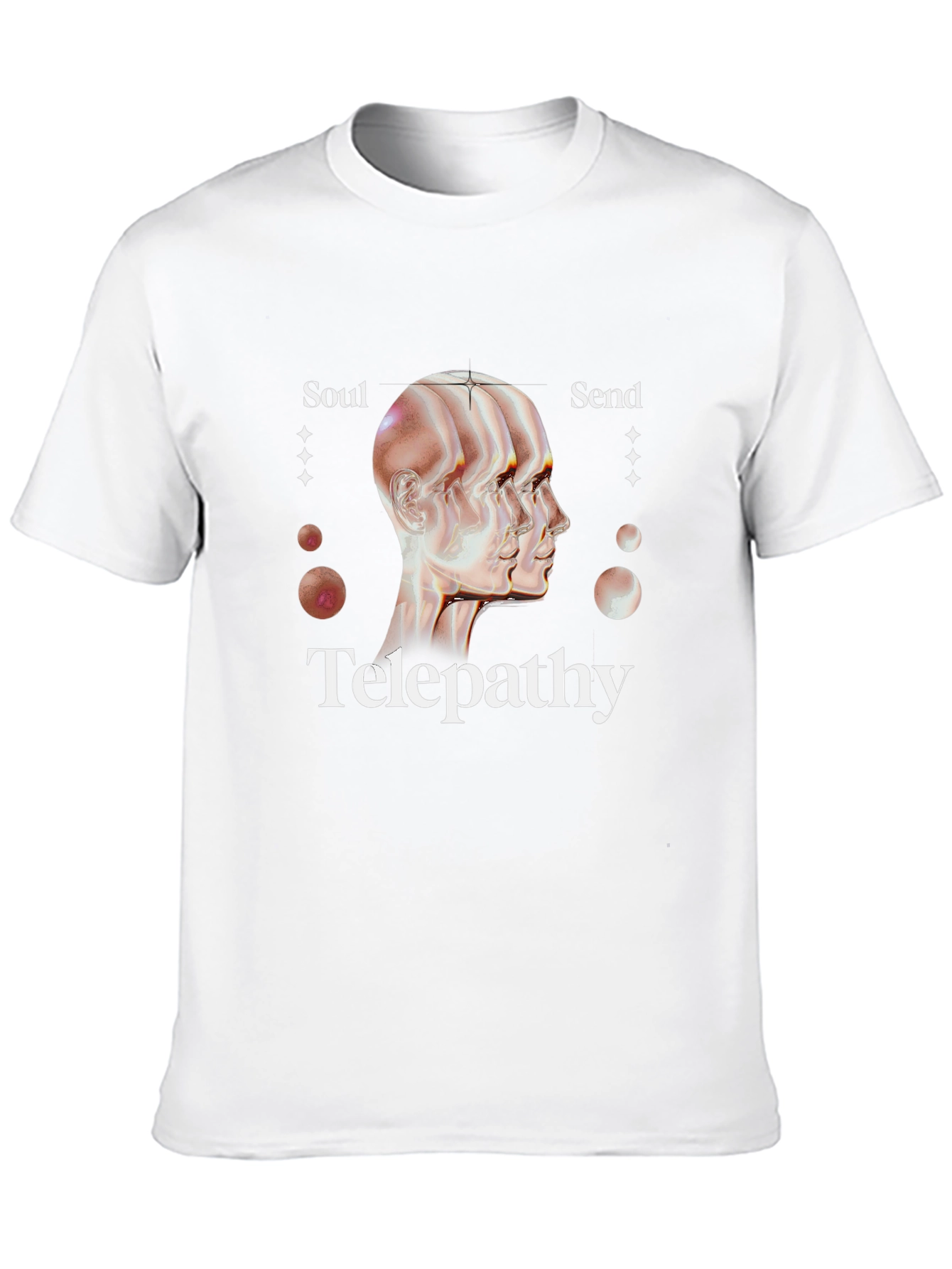 Black Telepathy Soul Send Graphic Black T-Shirt view 10