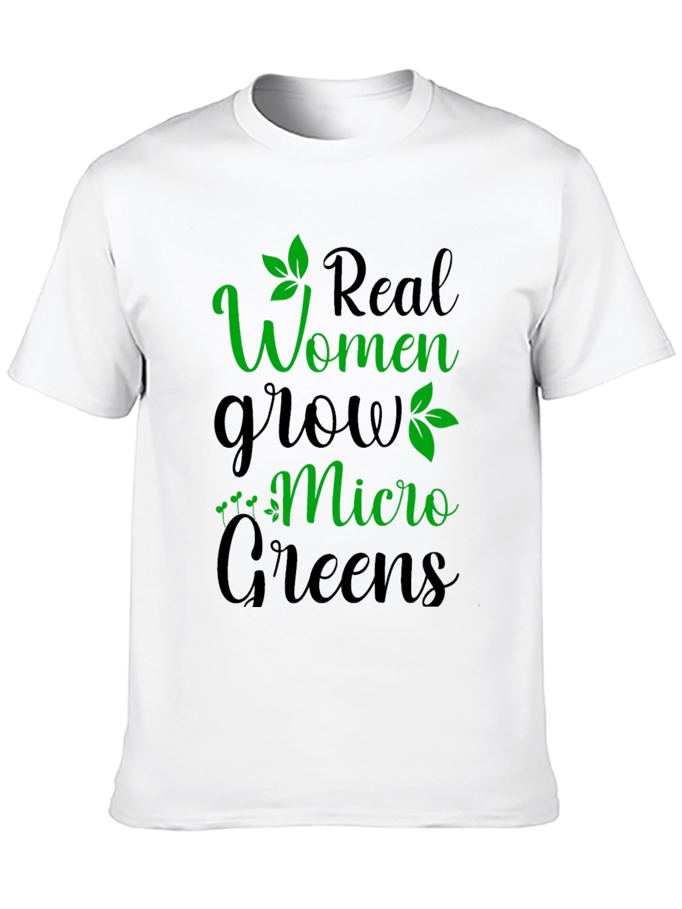 Black Real Women Grow Micro Greens Graphic T-Shirt view 10
