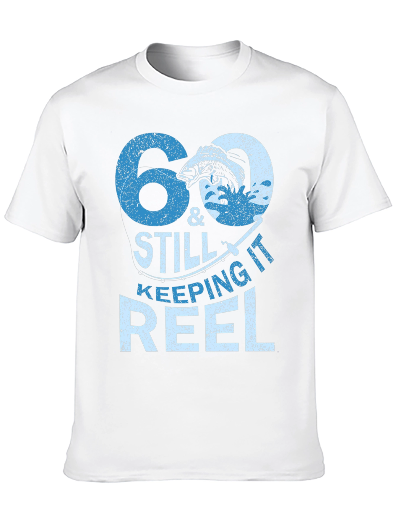 Black 60 & Still Keeping It Reel Fishing T-Shirt view 10