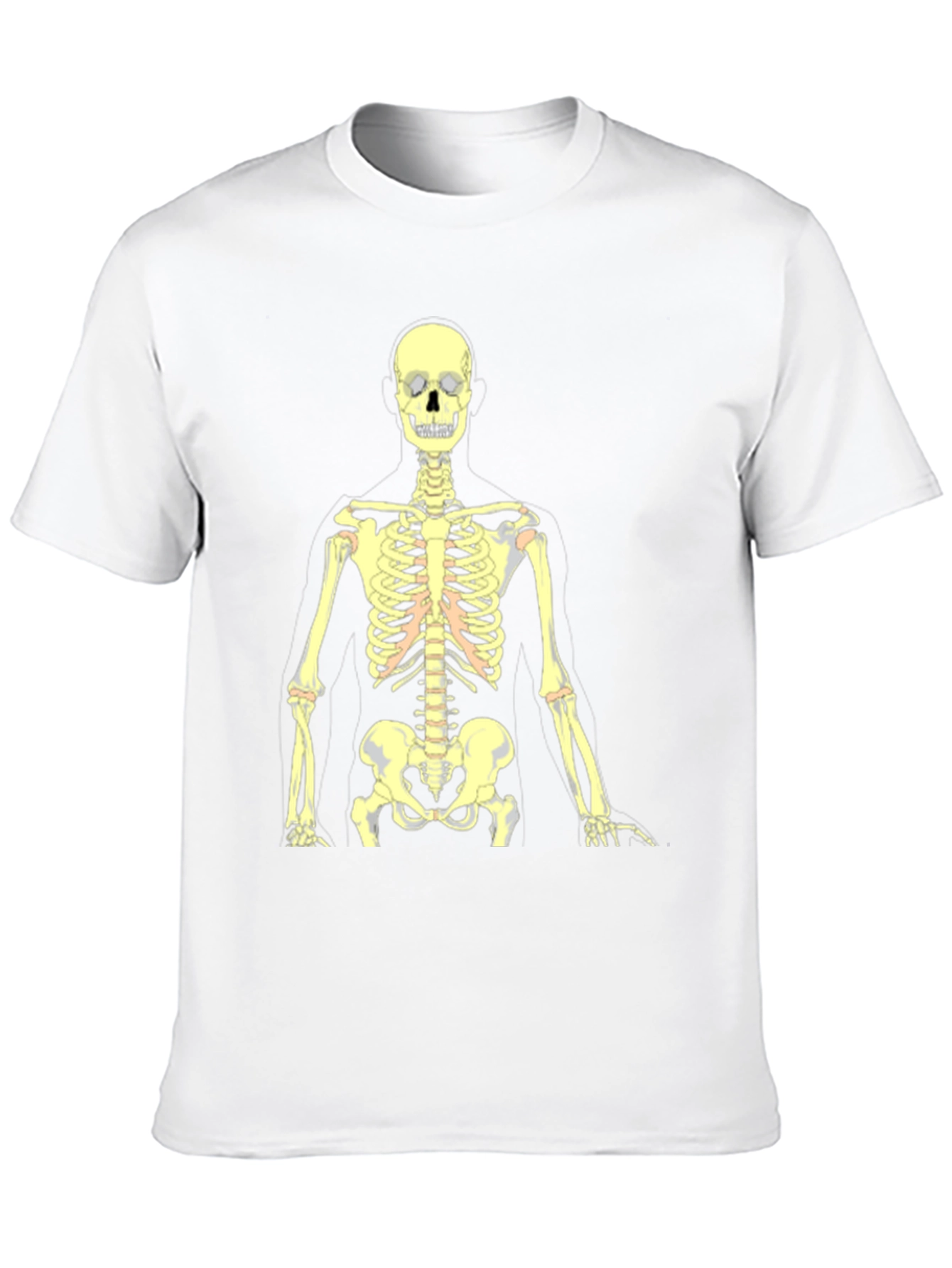 Black Skeleton Graphic Tee - Black Cotton Halloween Shirt view 10