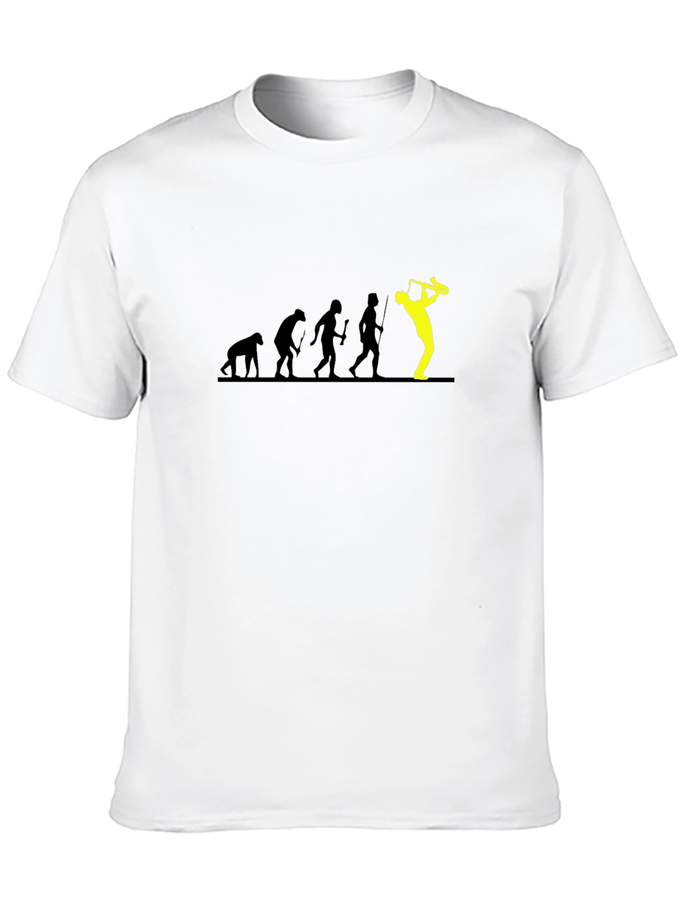 Black Saxophone Evolution Graphic T-Shirt view 10