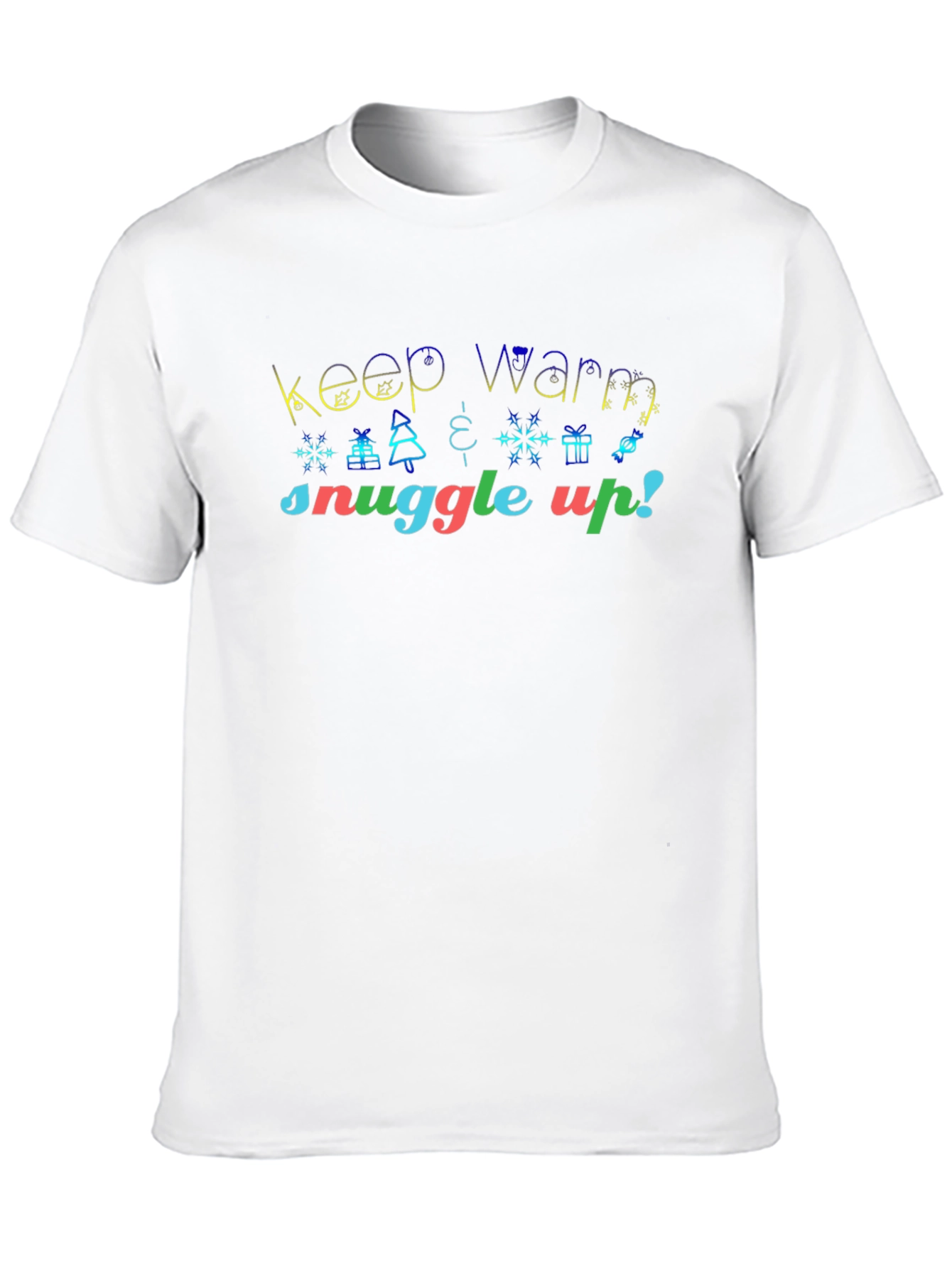 Black Festive 'Keep Warm, Snuggle Up!' Christmas Tee view 10