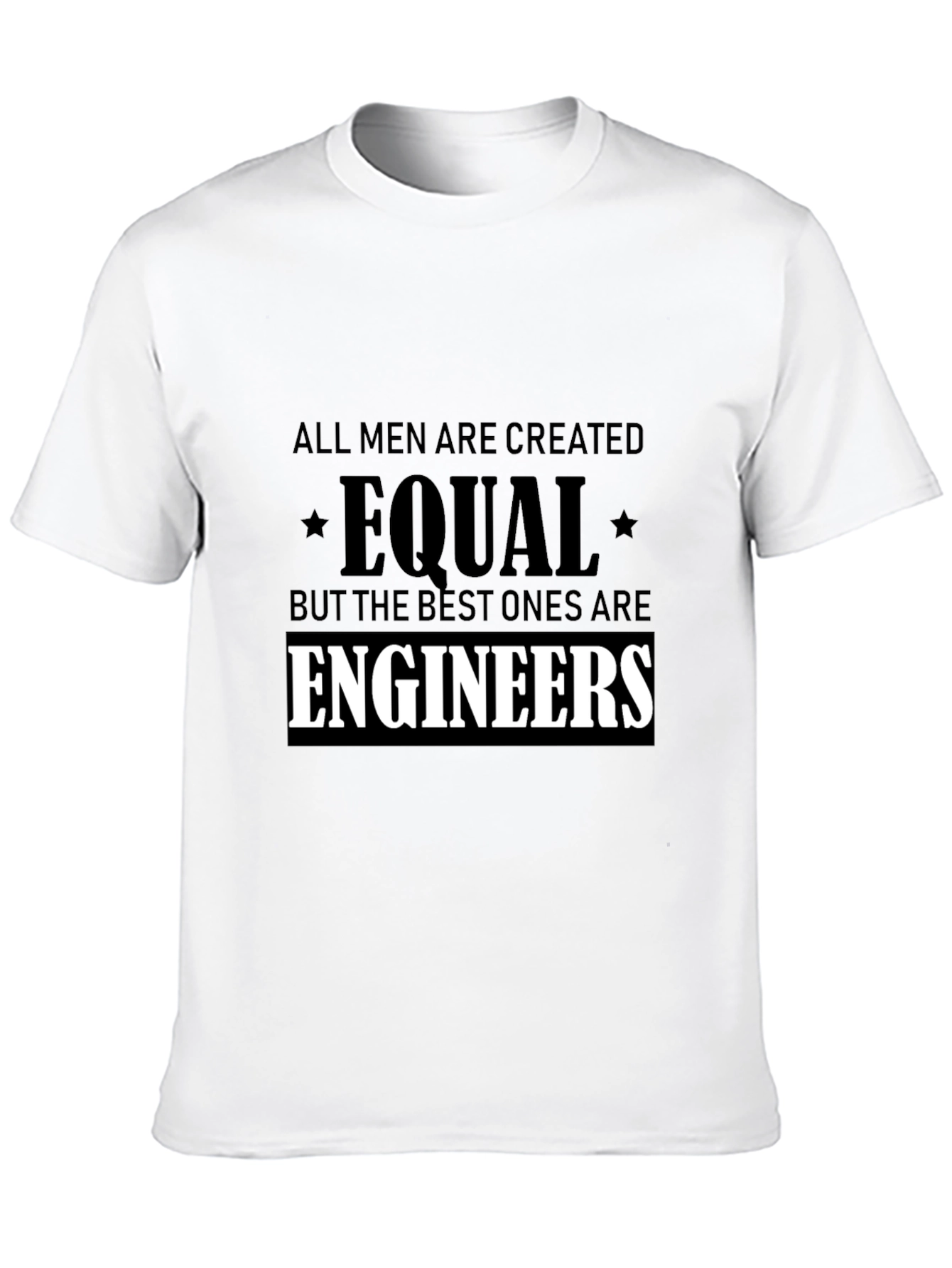 Black Engineer Pride T-Shirt: All Men Are Created Equal Tee view 10