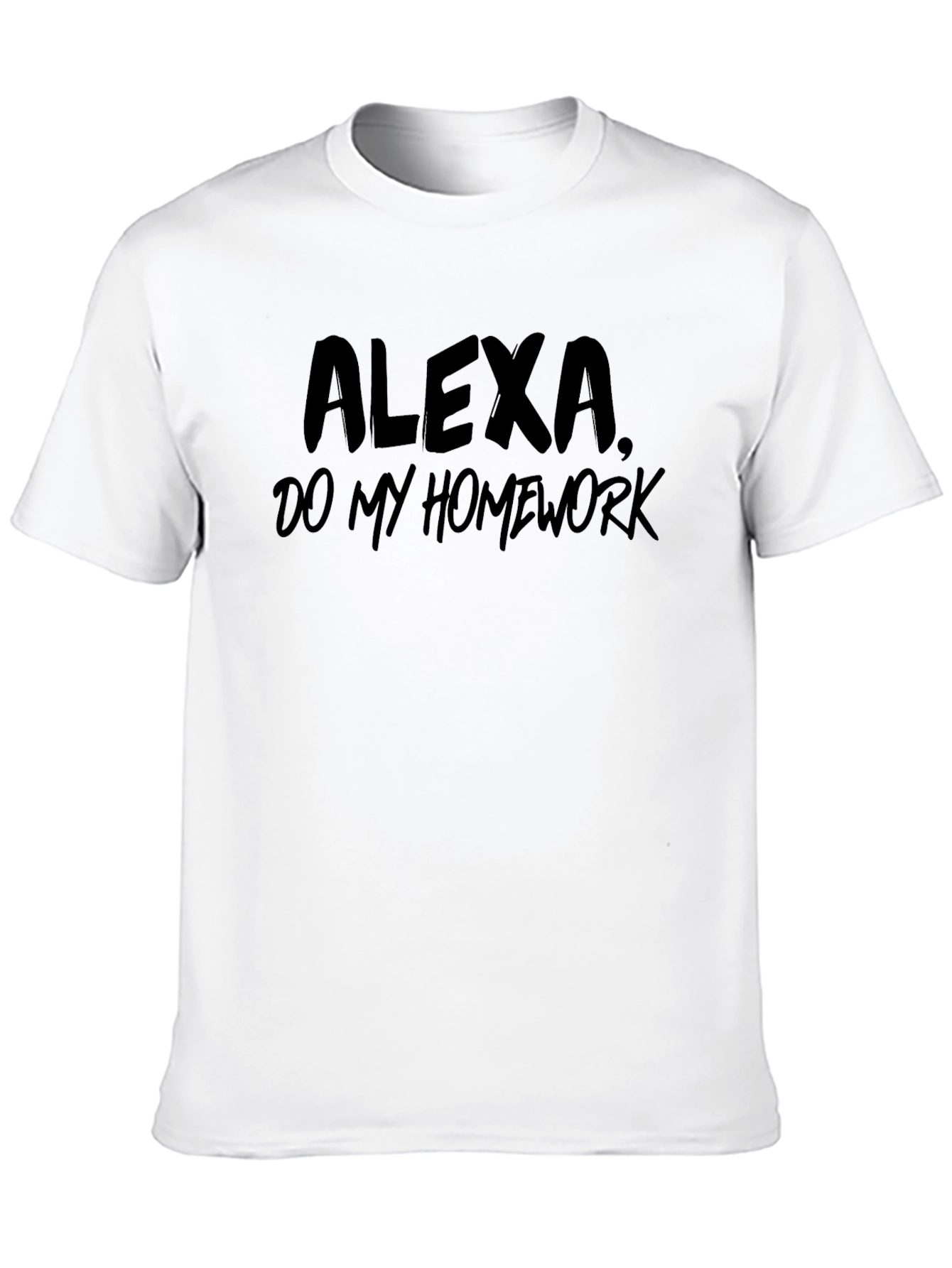 Black Alexa, Do My Homework Black T-Shirt - Relaxed Fit view 10
