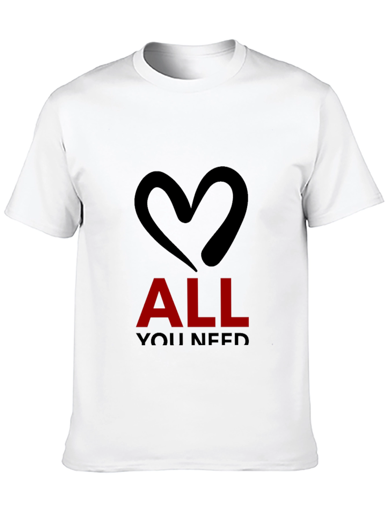 Black All You Need is Love - Black T-Shirt view 10
