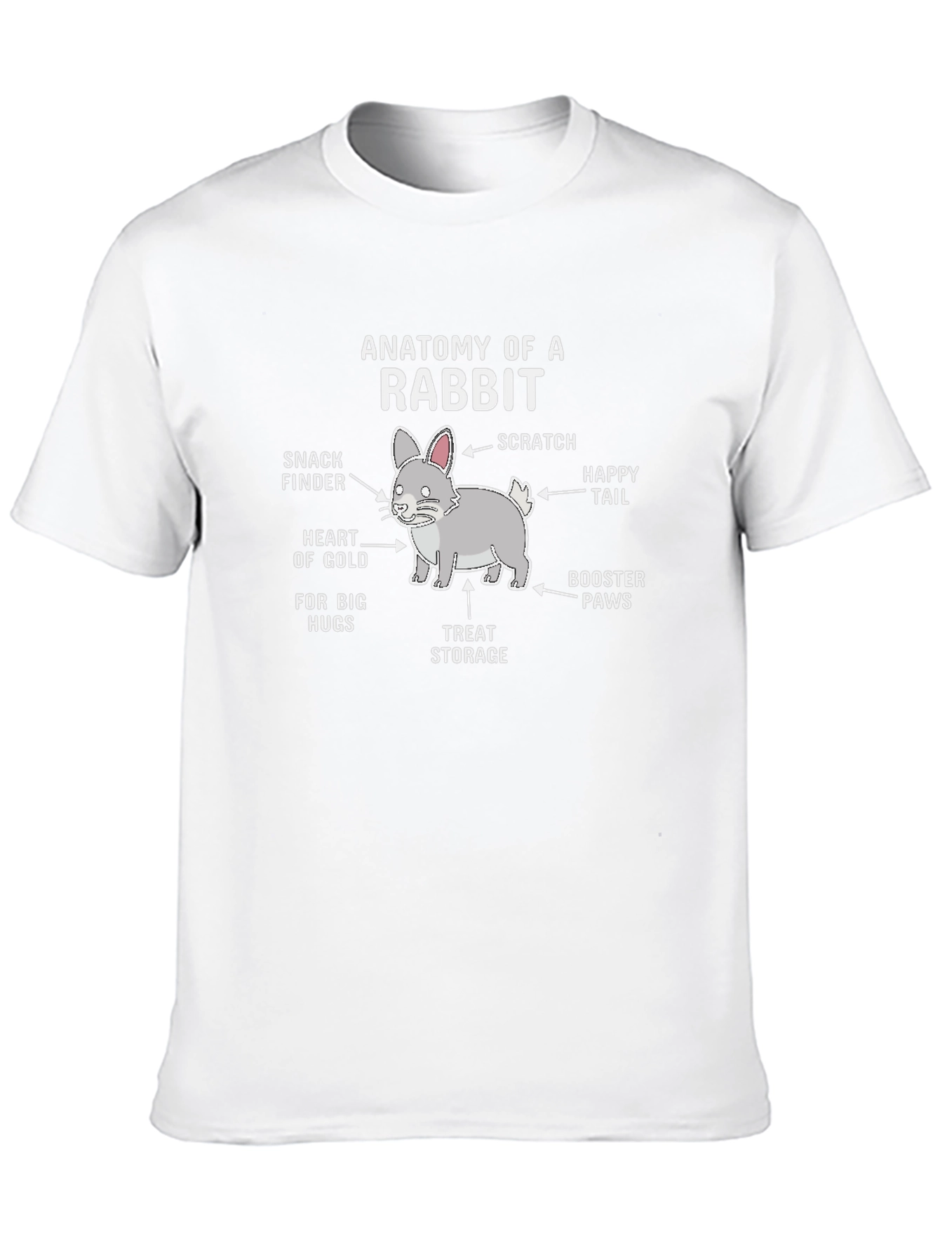 Black Anatomy of a Rabbit Black T-Shirt view 10