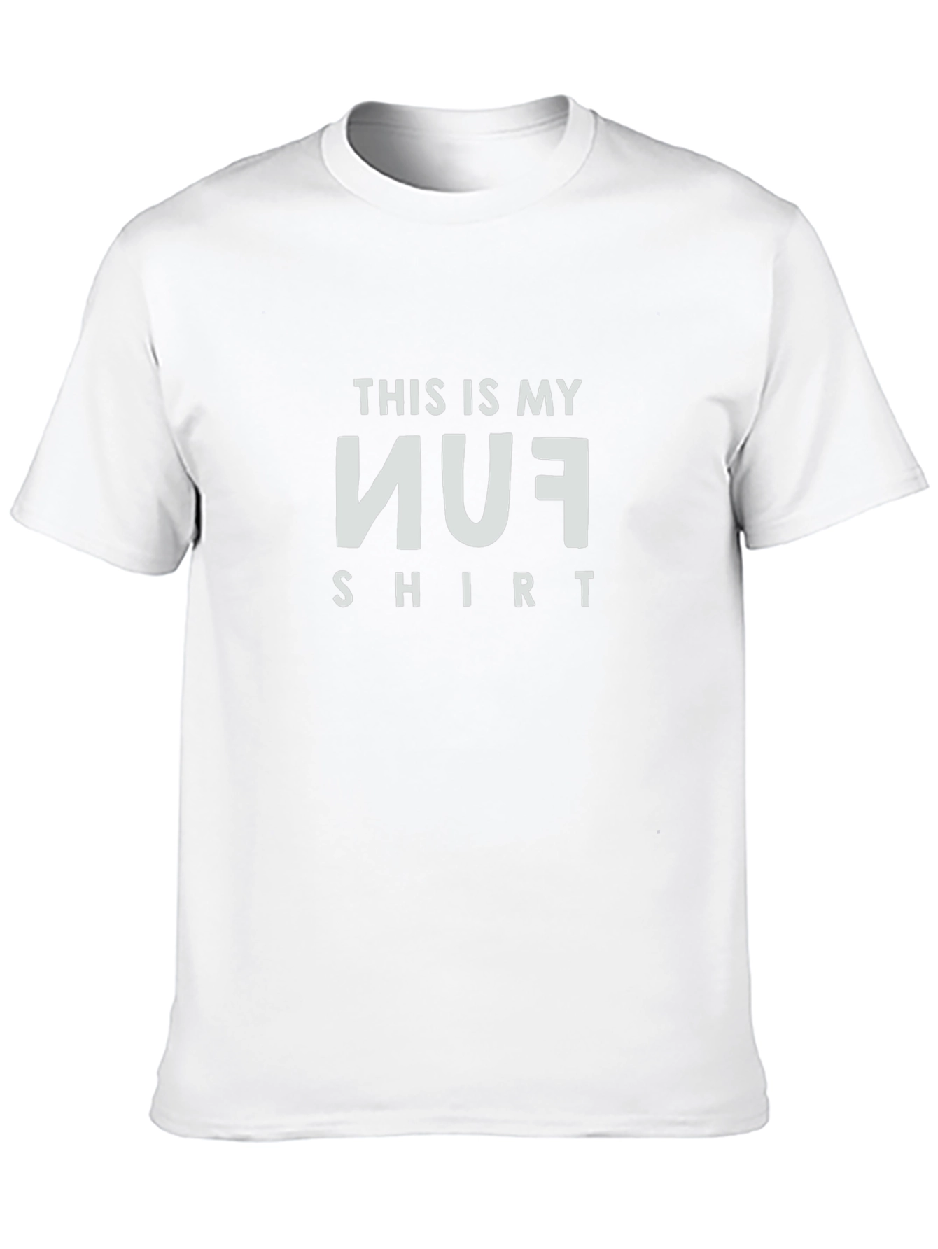 Black Funny Inverted FUN Graphic T-Shirt view 10