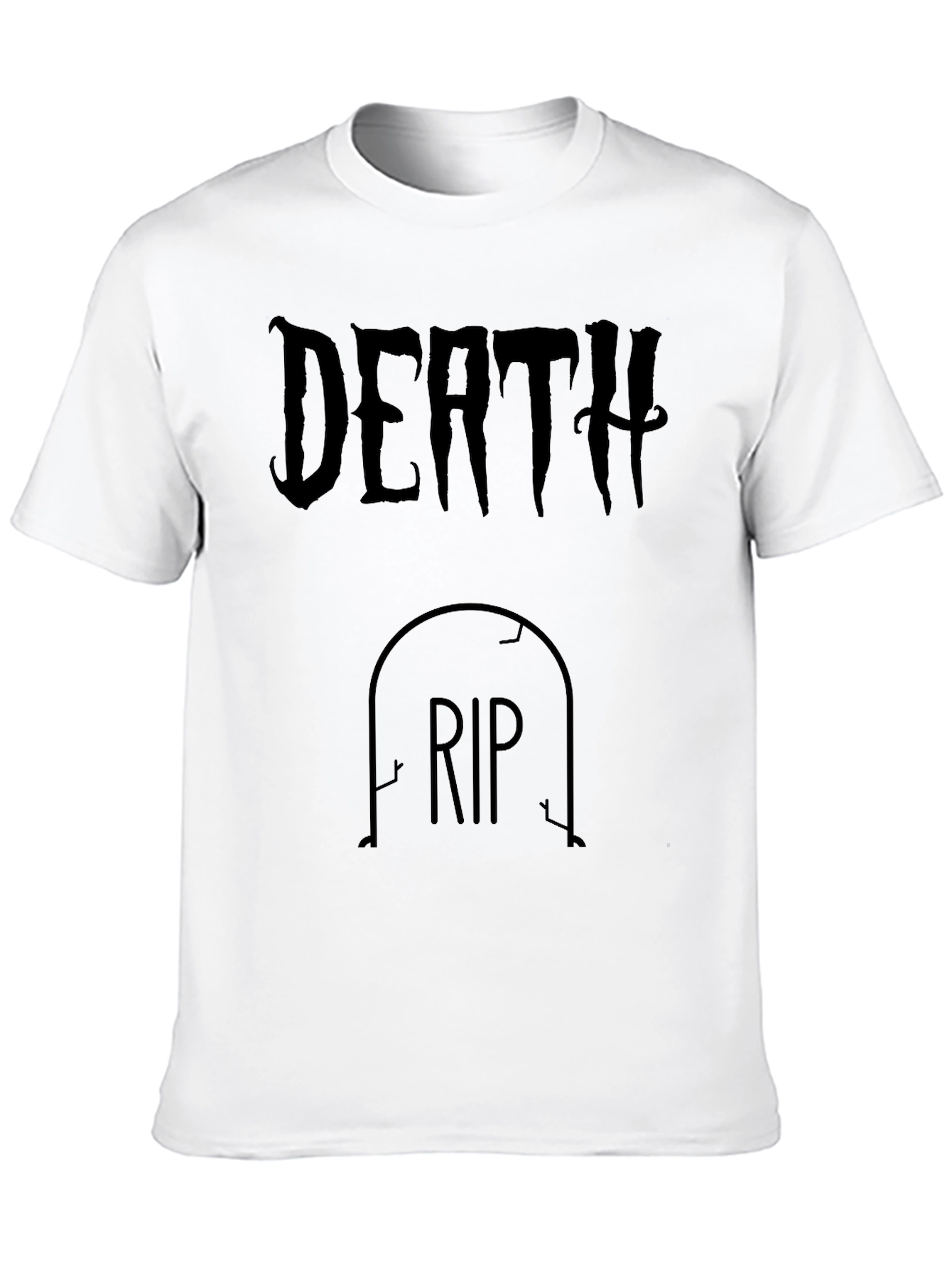 Black Death RIP Tombstone Graphic Tee view 10