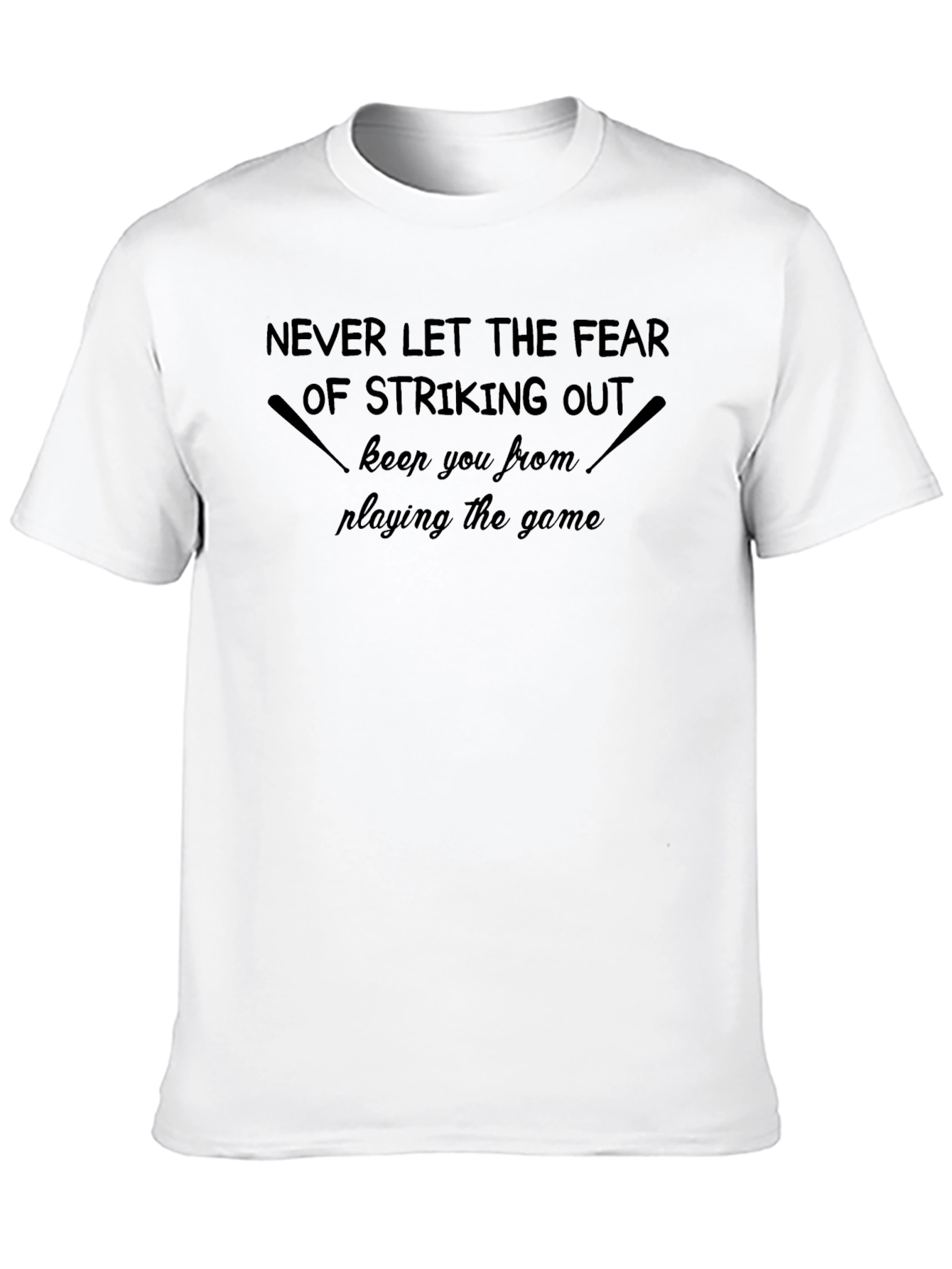 Black Baseball Motivational T-Shirt Never Let The Fear view 10