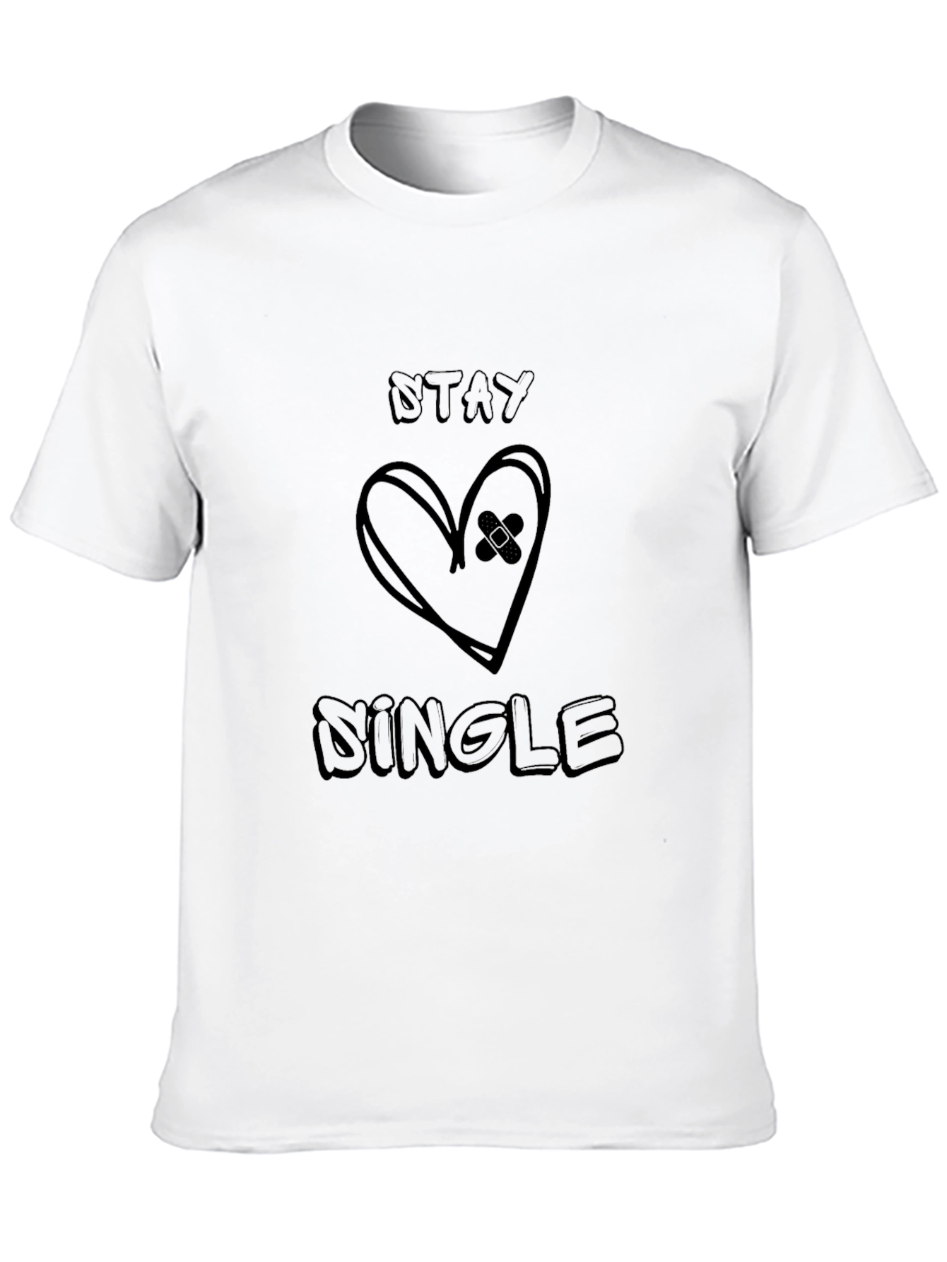 Black Stay Single T-Shirt - Heartbroken Graphic Tee view 10