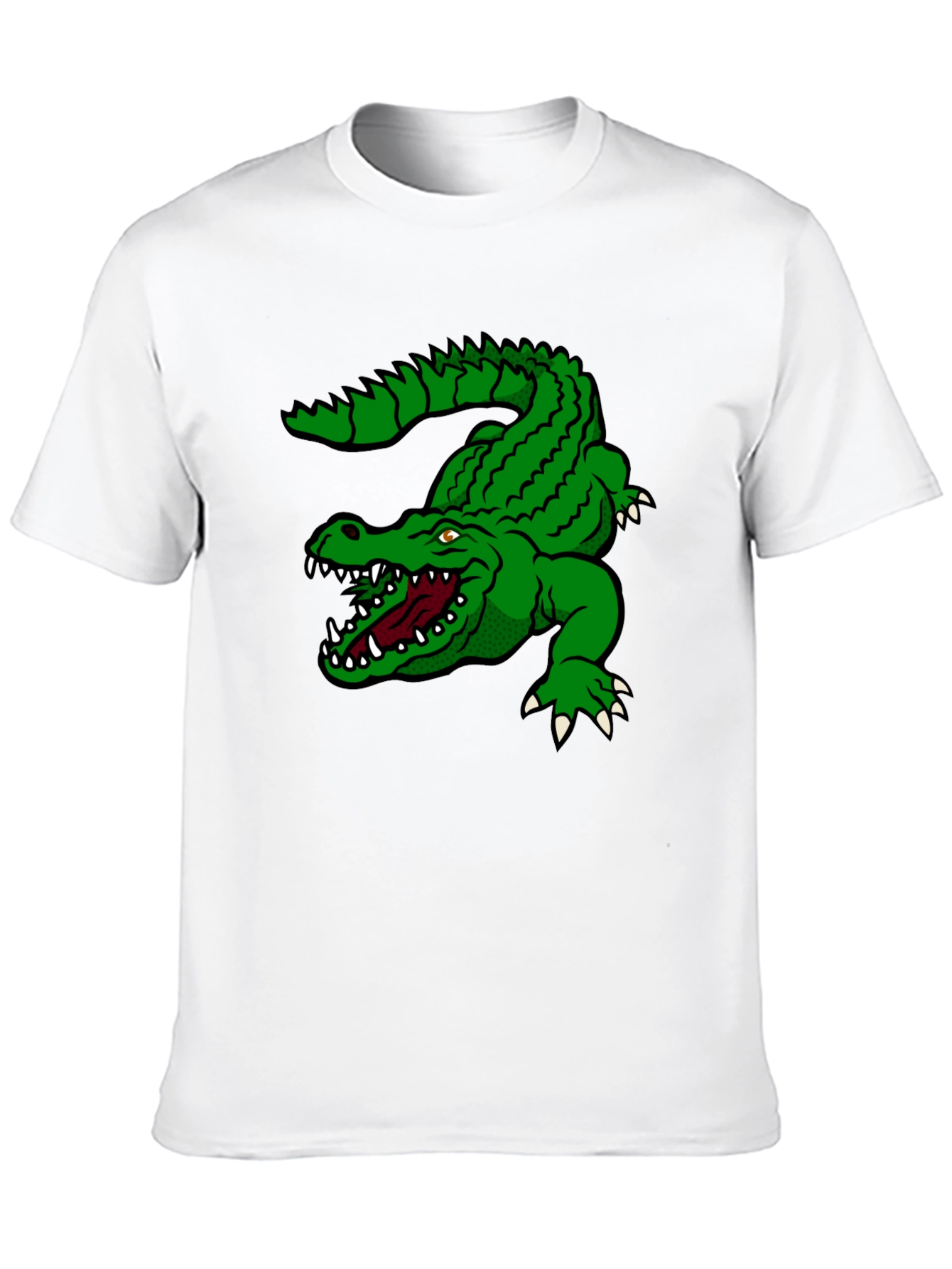 Black Alligator Graphic Tee - Black Cotton T-Shirt view 10