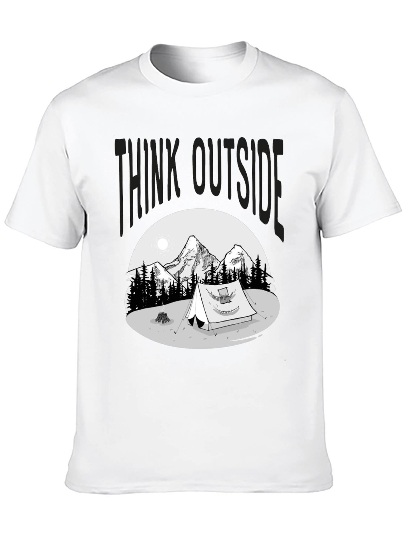 Black Think Outside Graphic T-Shirt view 10