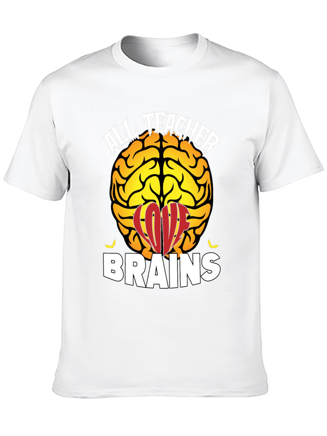 Black All Teacher Brains T-Shirt view 10
