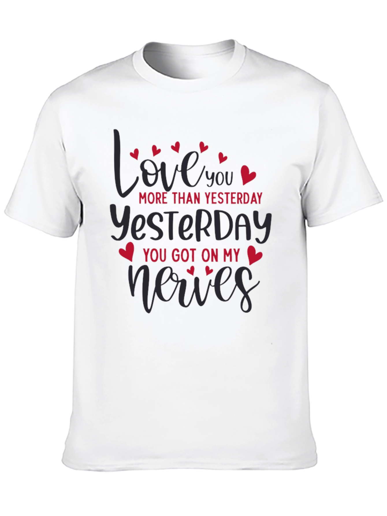 Black Love You More T-Shirt view 10