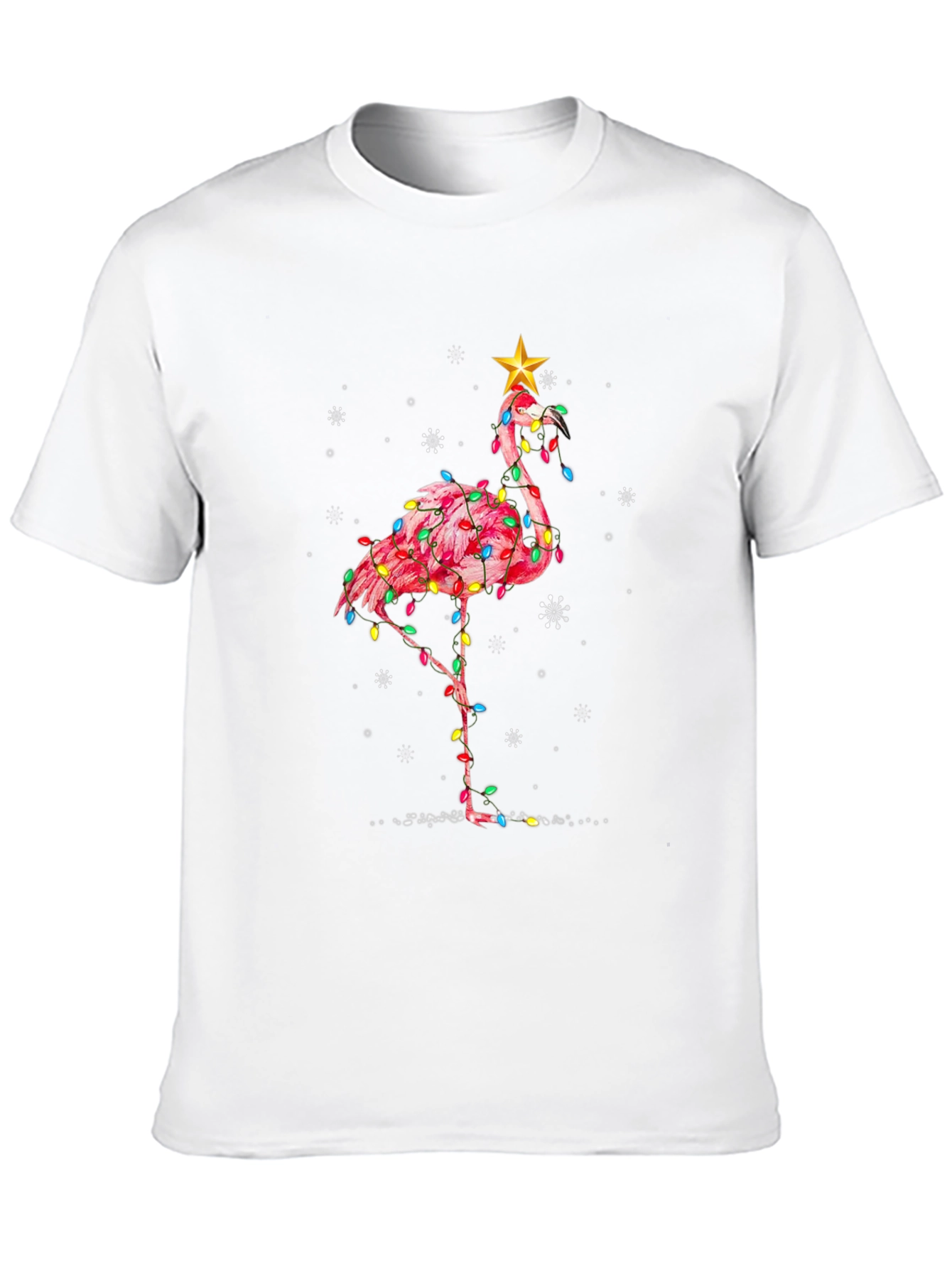 Black Festive Flamingo T-Shirt view 10