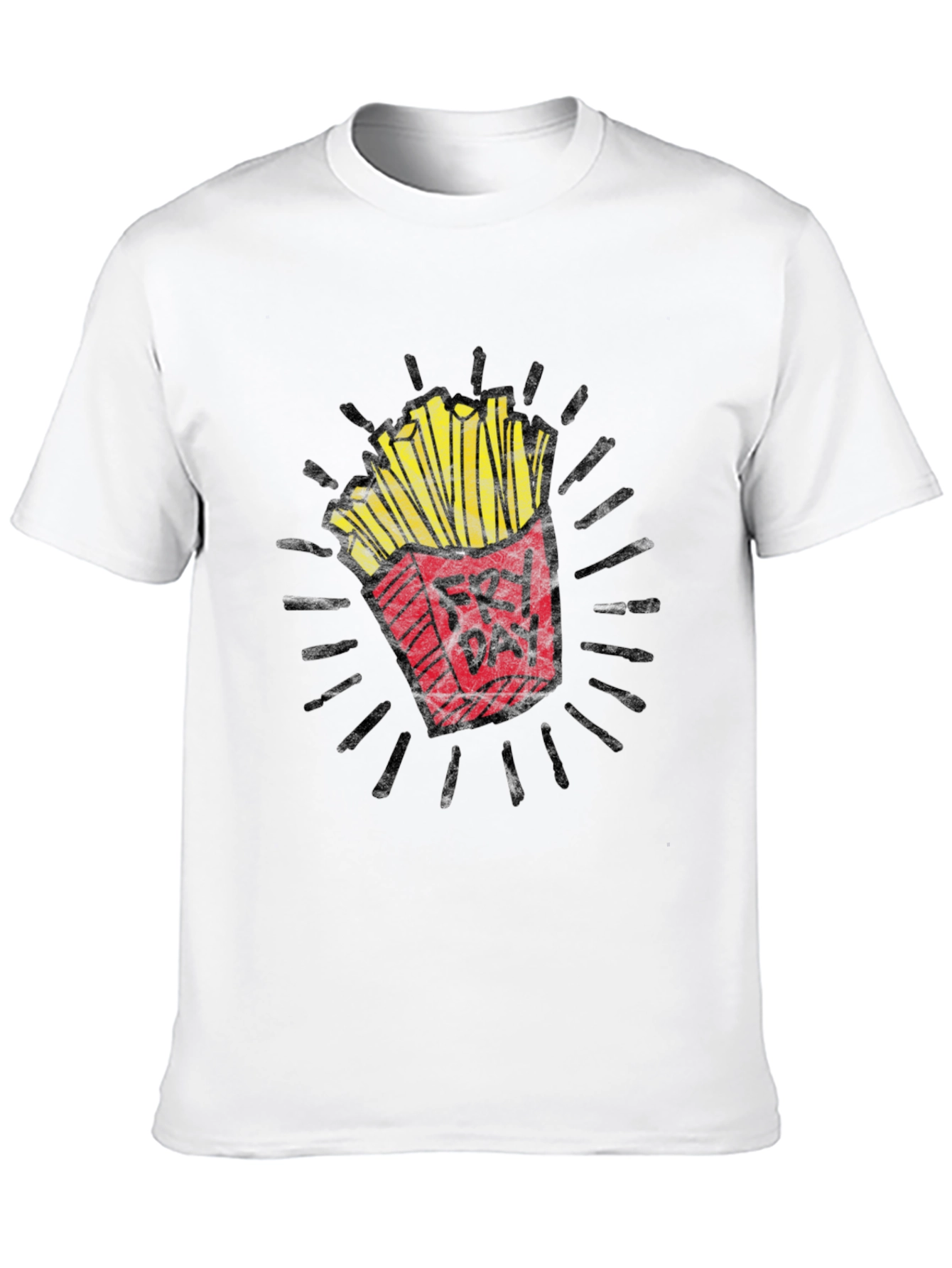 Black Fry Day Graphic T-Shirt - Unisex Crew Neck Tee view 10