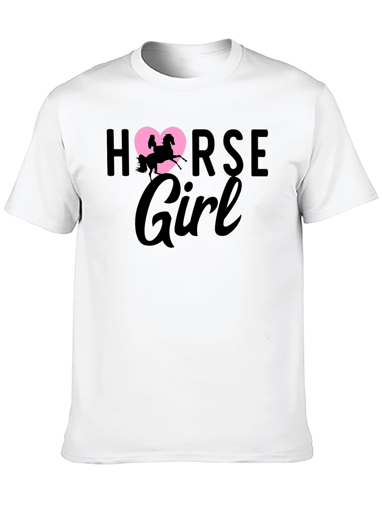 Black Horse Girl T-Shirt - Equestrian Rider Tee view 10