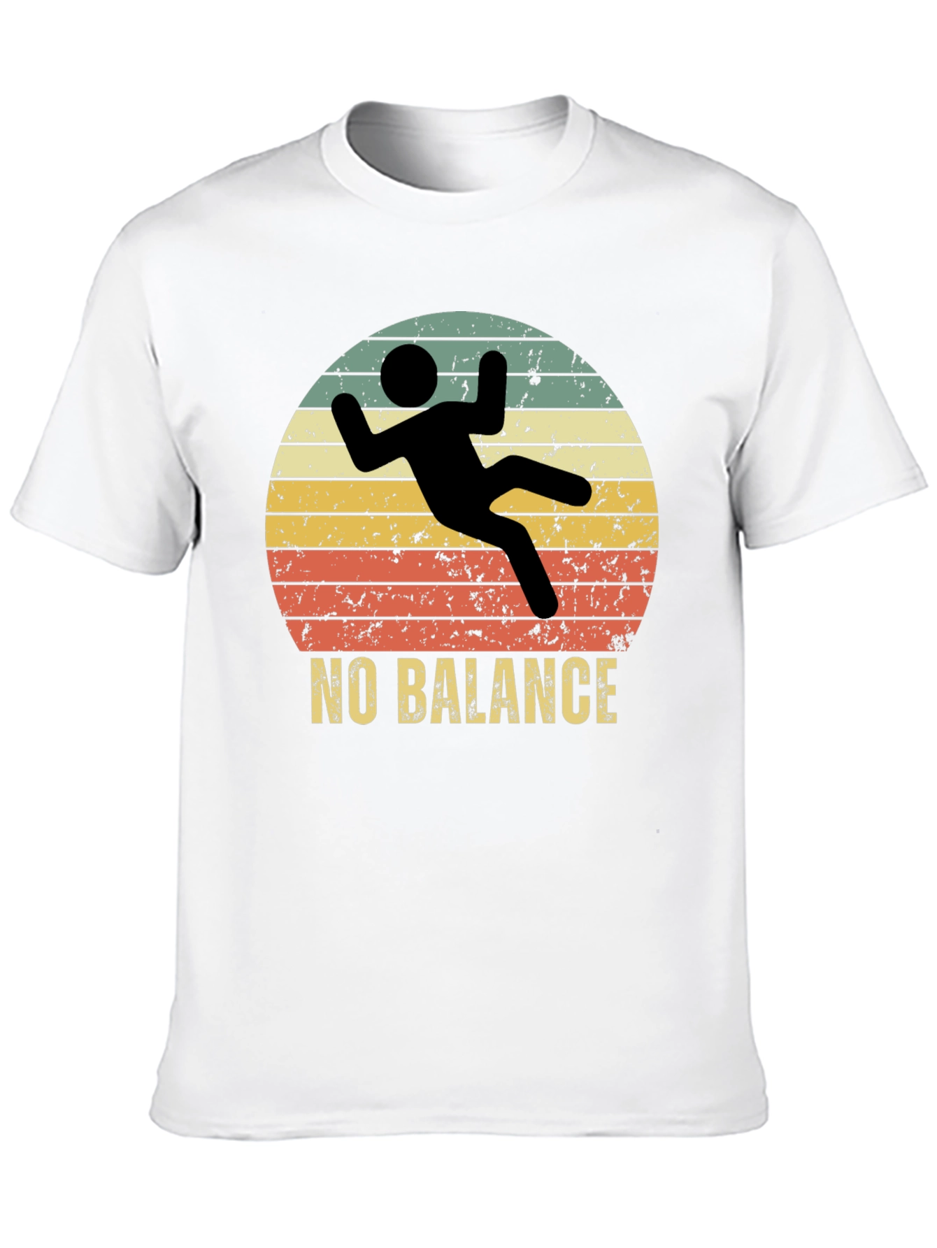 Black No Balance Funny Graphic Tee view 10