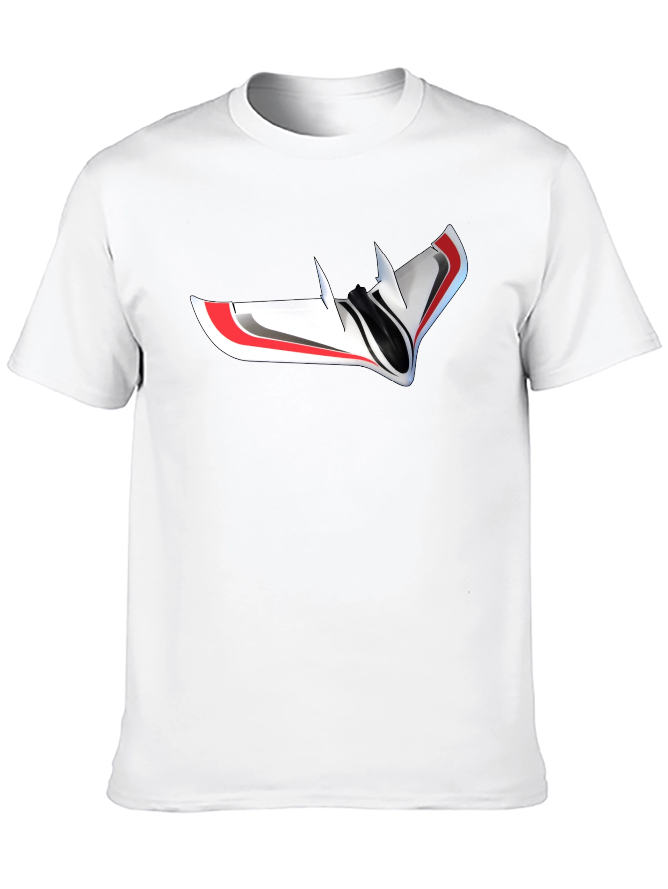 Black Futuristic Drone Graphic T-Shirt - Black view 10