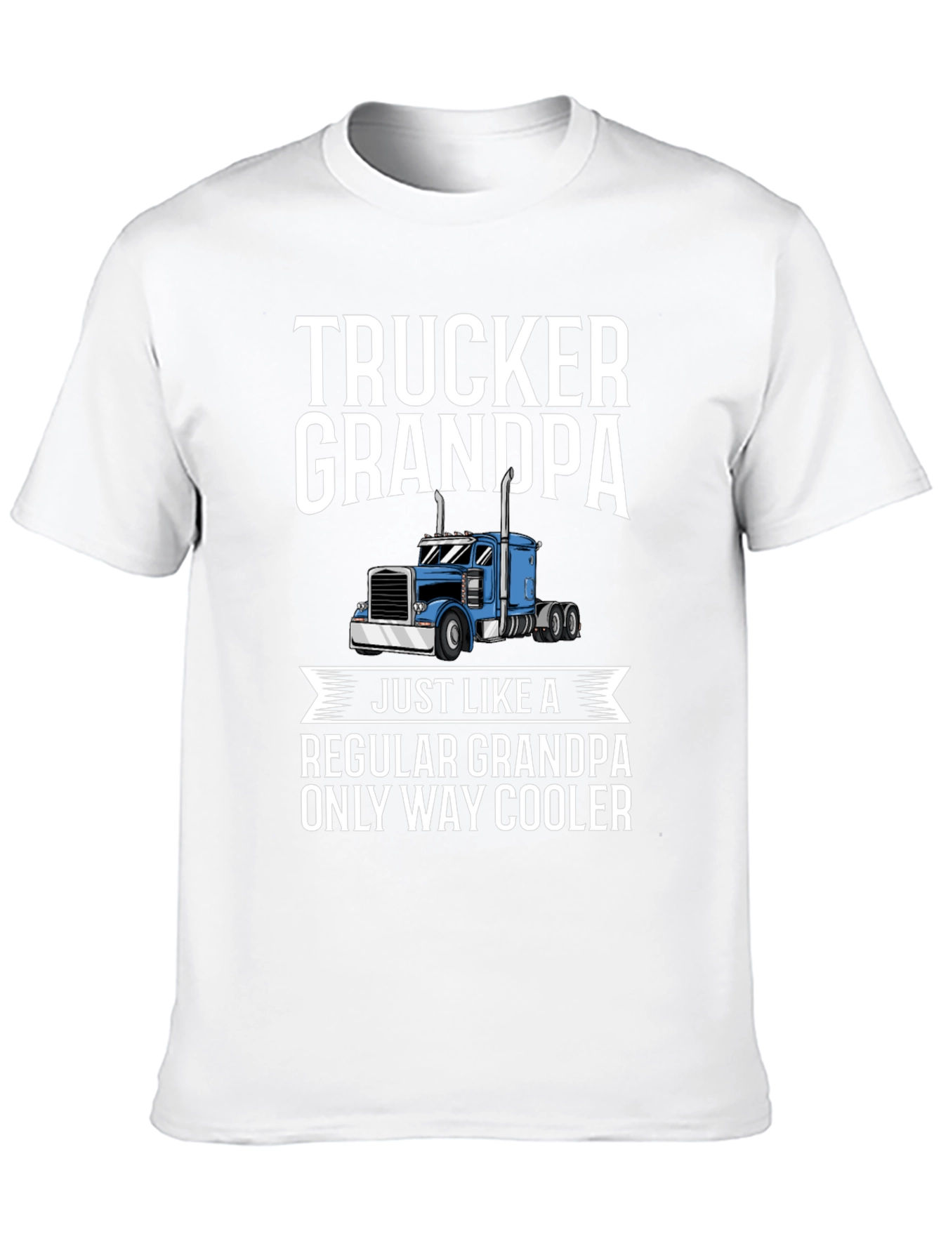 Black Trucker Grandpa T-Shirt - Cool Grandfather Tee view 10