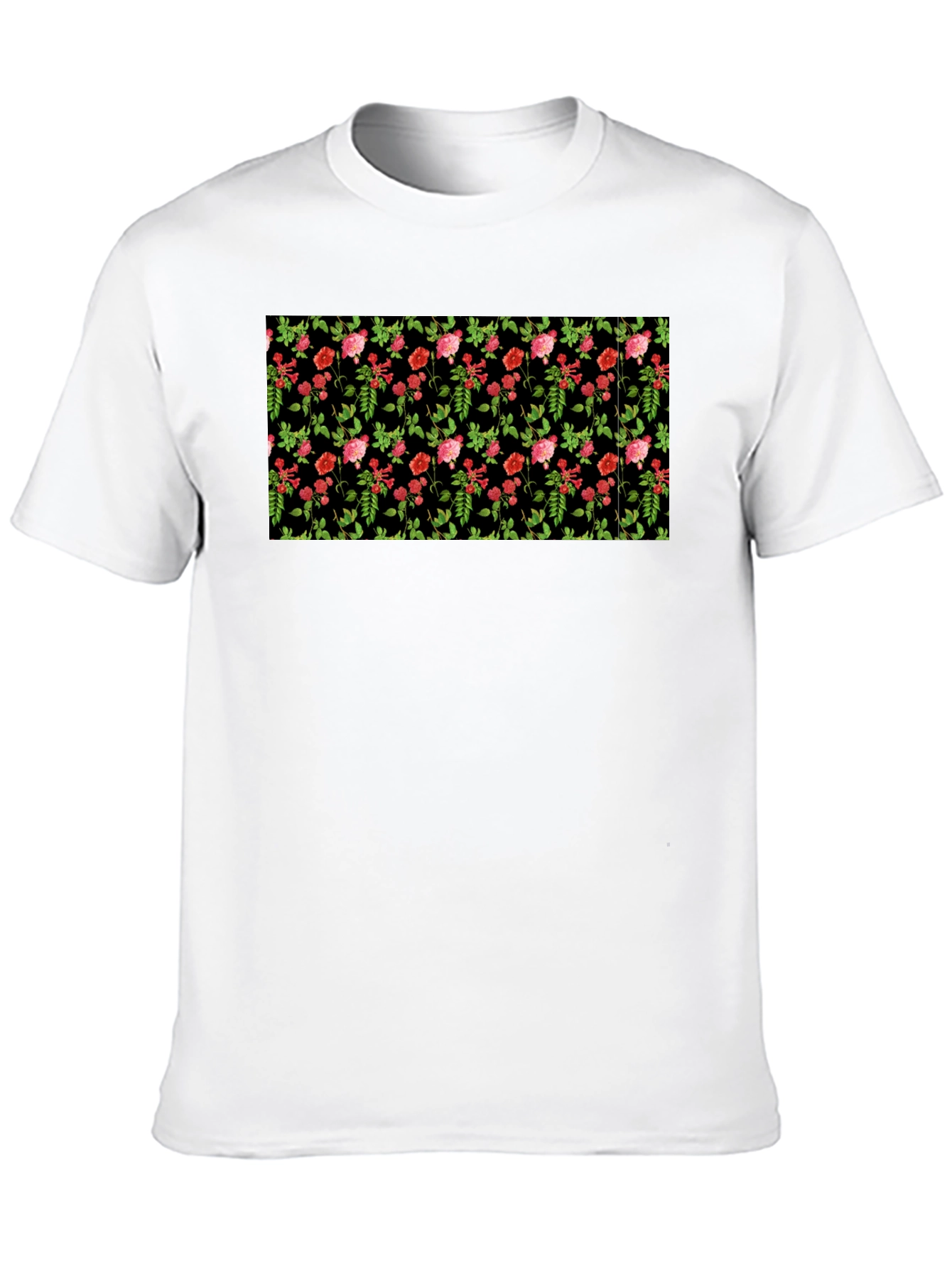 Black Floral Black T-Shirt view 10