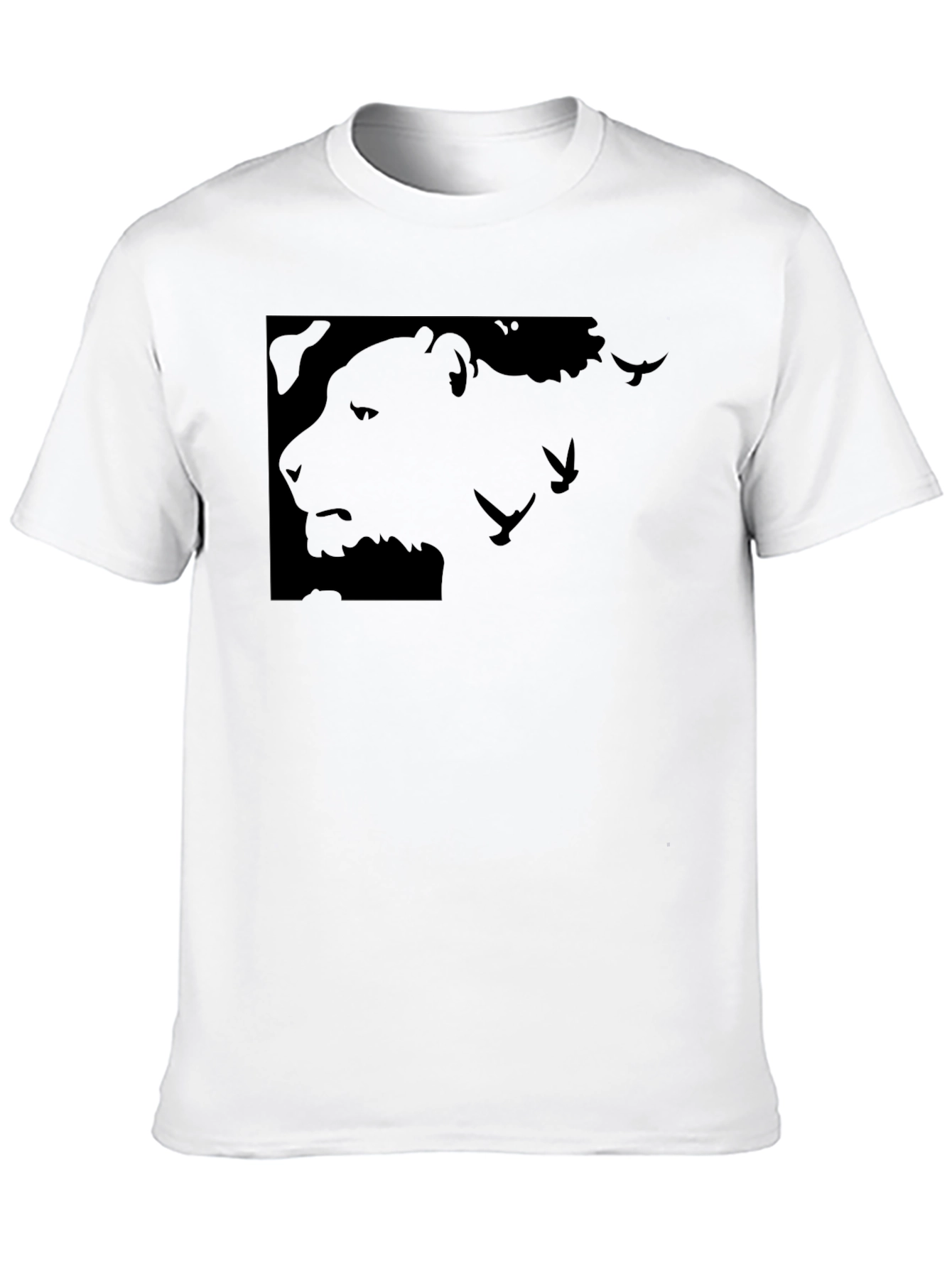 Black Lion Silhouette Graphic T-Shirt view 10
