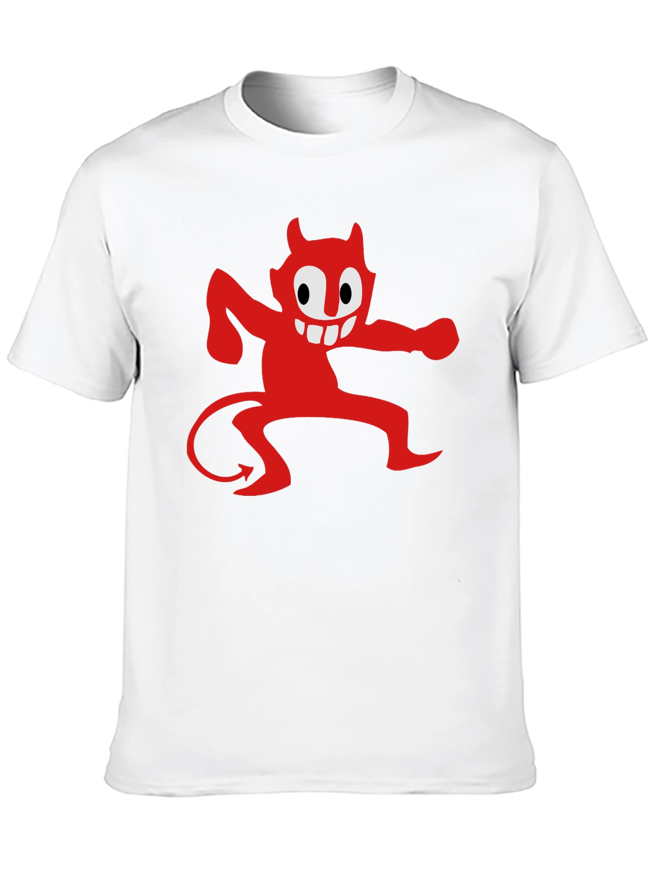Black Cartoon Devil Graphic Tee - Mens Black T-Shirt view 10