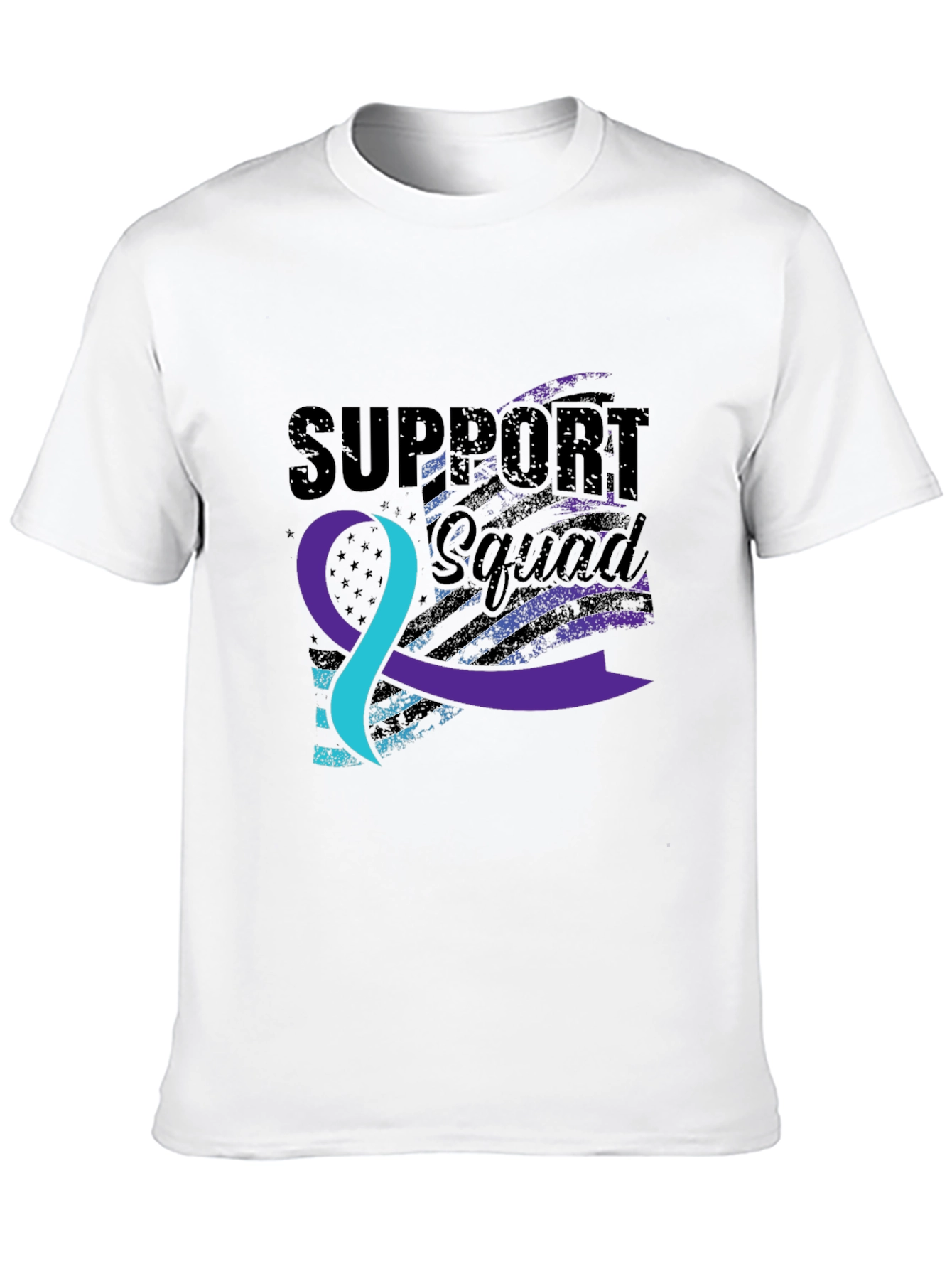 Black Support Squad Awareness T-Shirt view 10