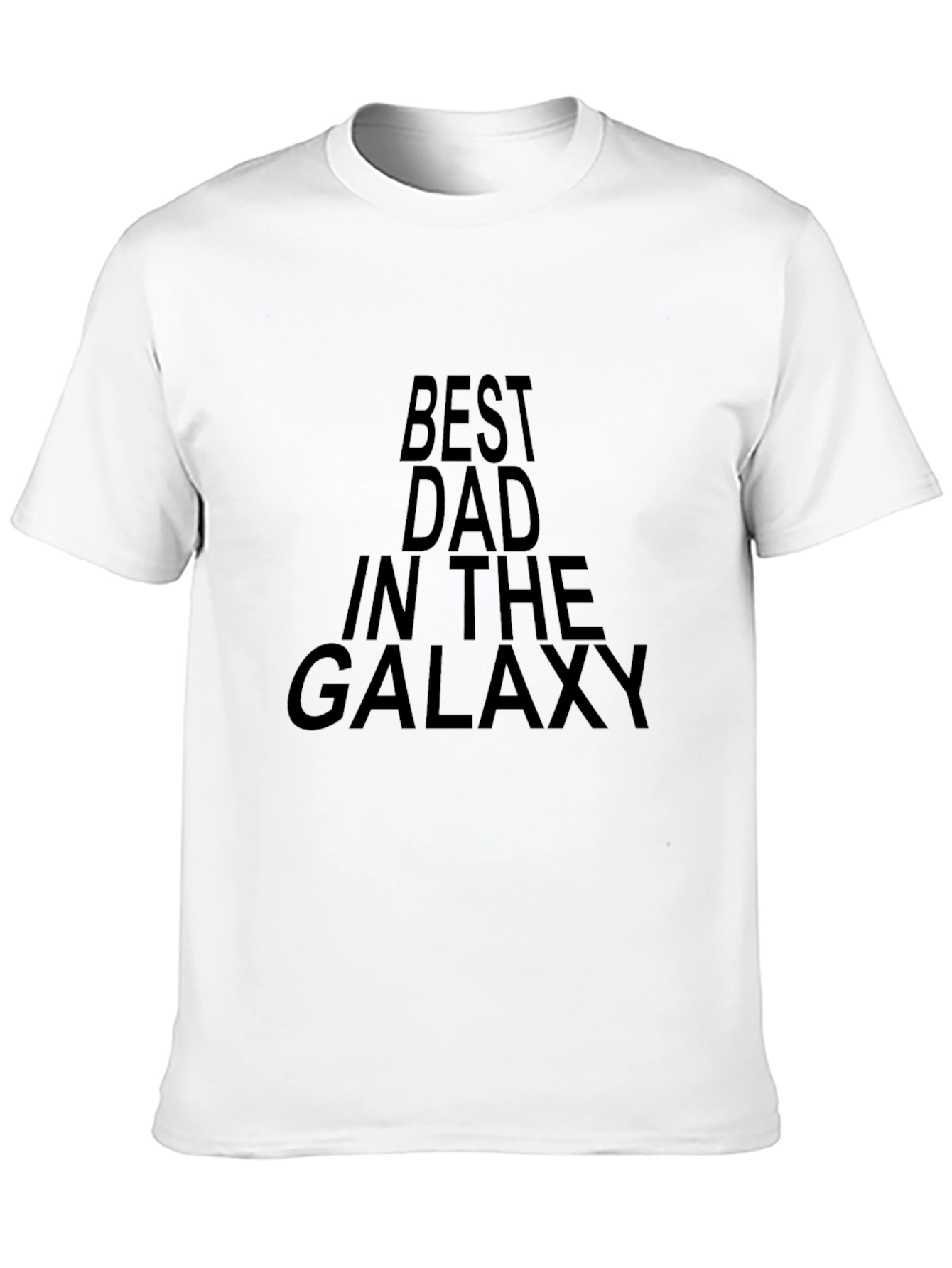 Black Best Dad in the Galaxy Black T-Shirt view 10