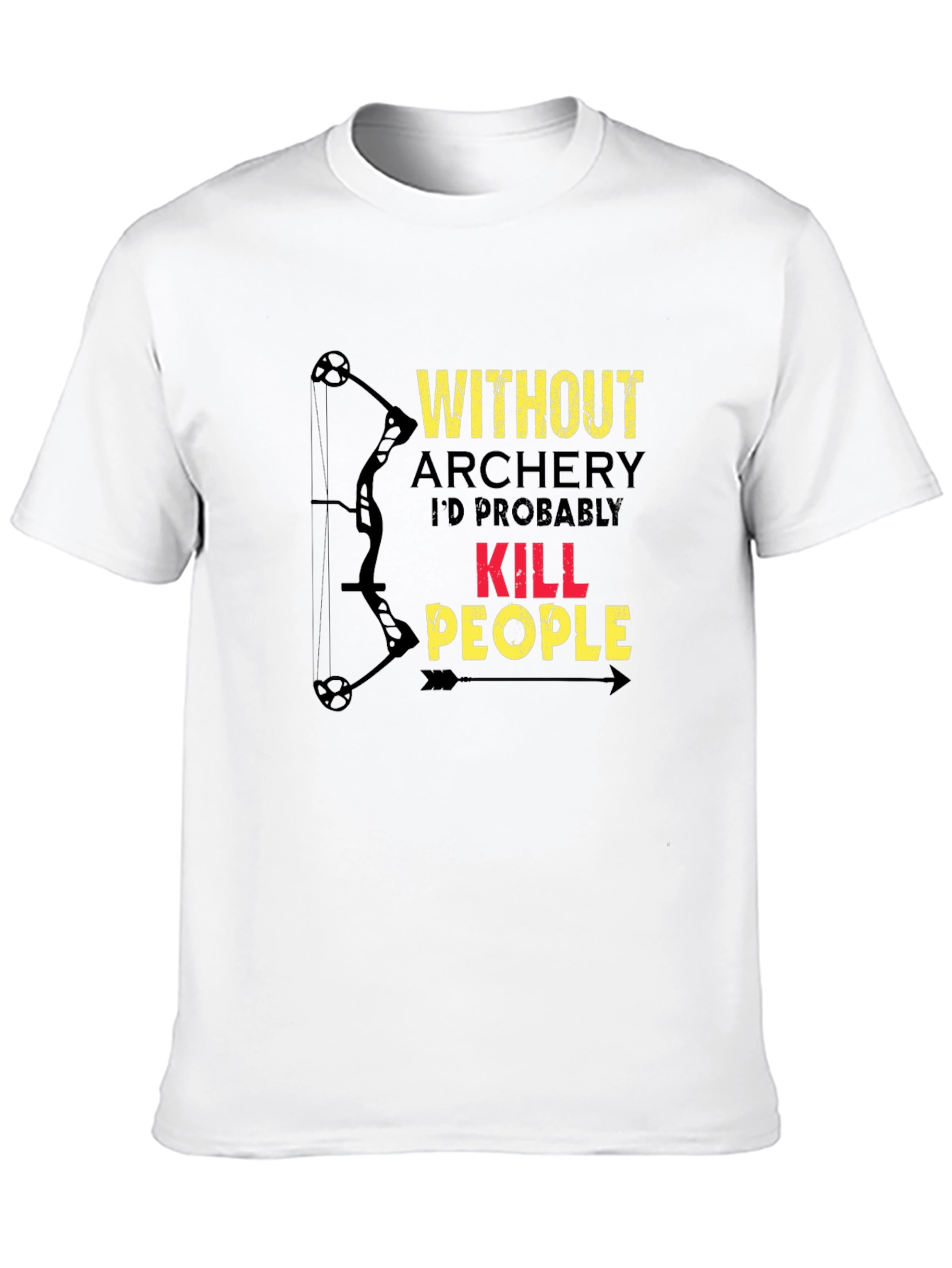 Black Archery Humor T-Shirt view 10