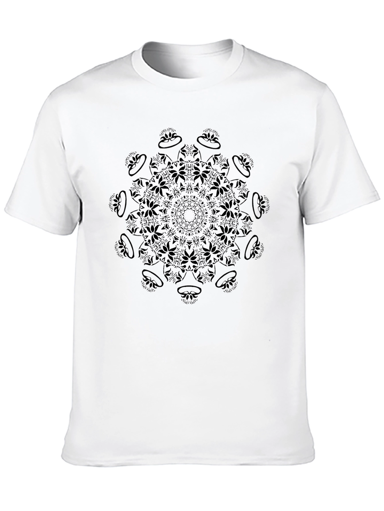 Black Black Mandala Graphic Tee - Casual Comfort view 10
