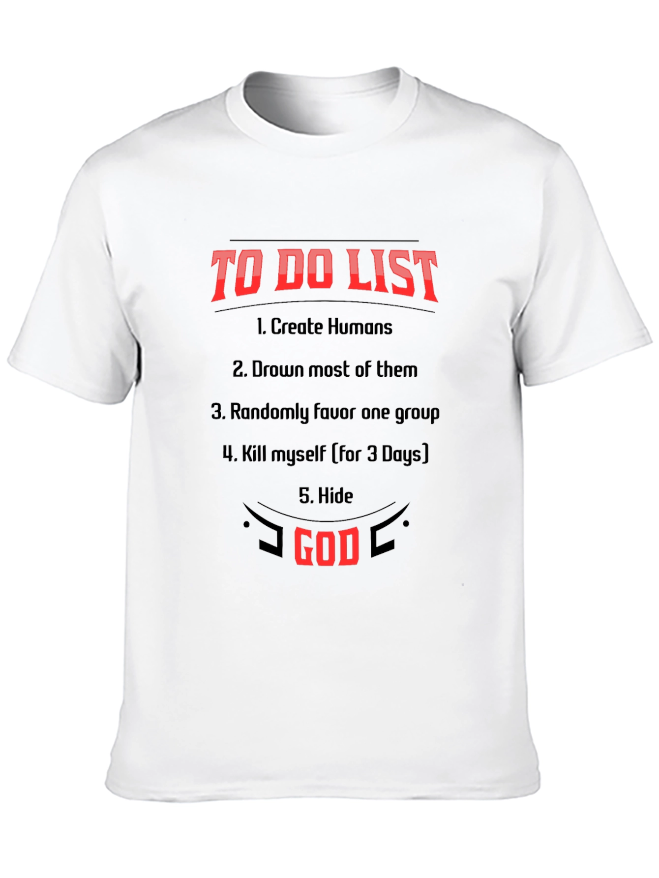 Black God's To-Do List Black T-Shirt view 10