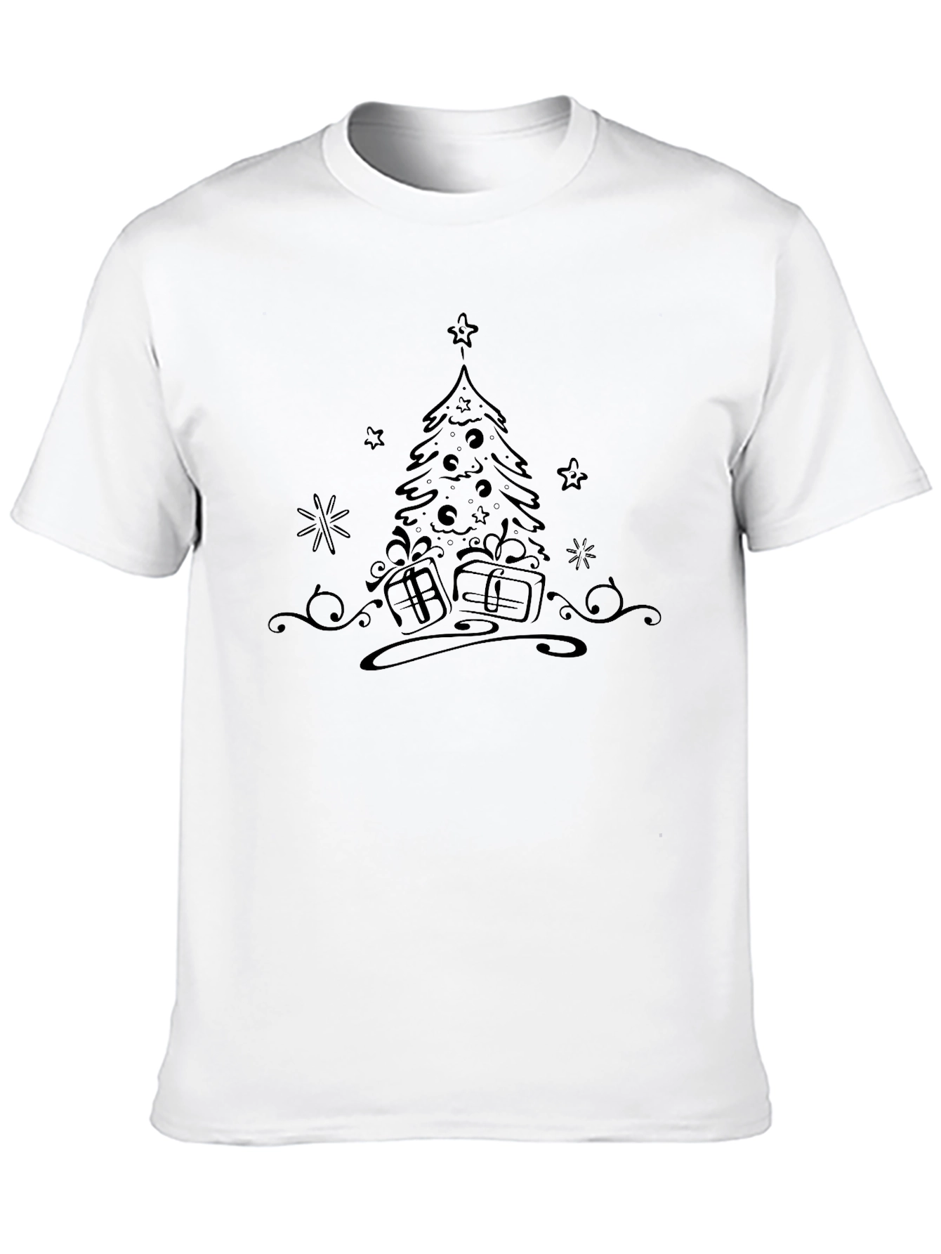 Festive Christmas Tree Graphic T-Shirt - 10