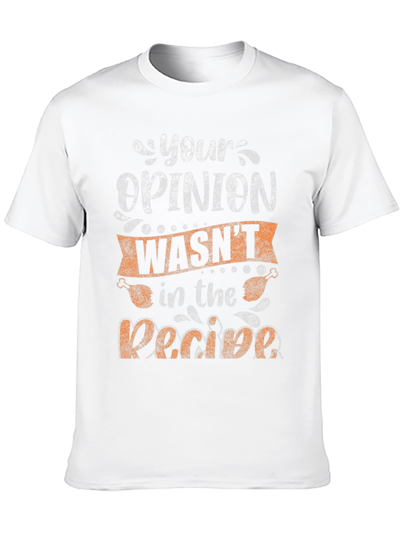 Black Funny Thanksgiving T-Shirt - Your Opinion Wasn't in the Recipe view 10