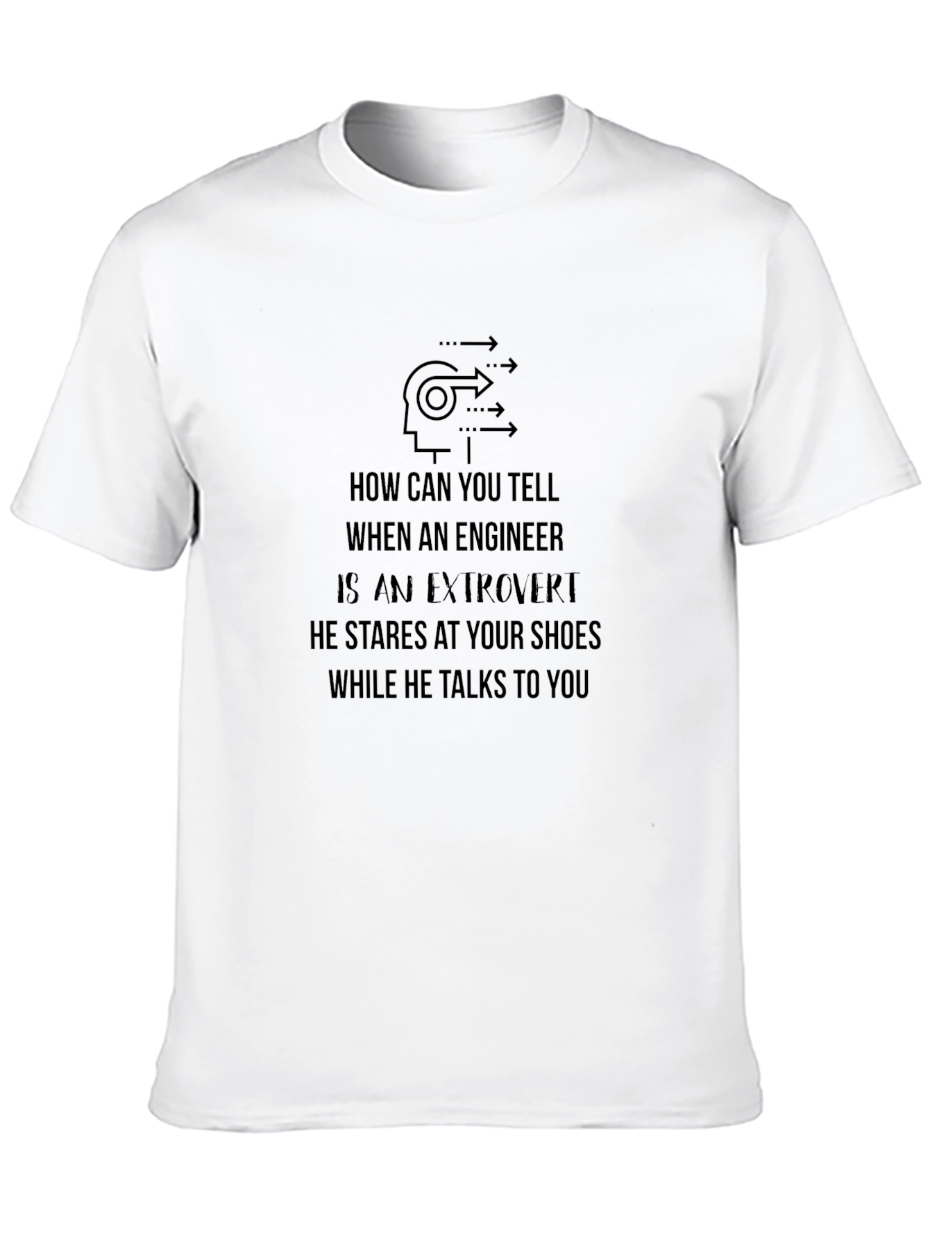 Black Engineer Extrovert T-Shirt - Funny Joke view 10