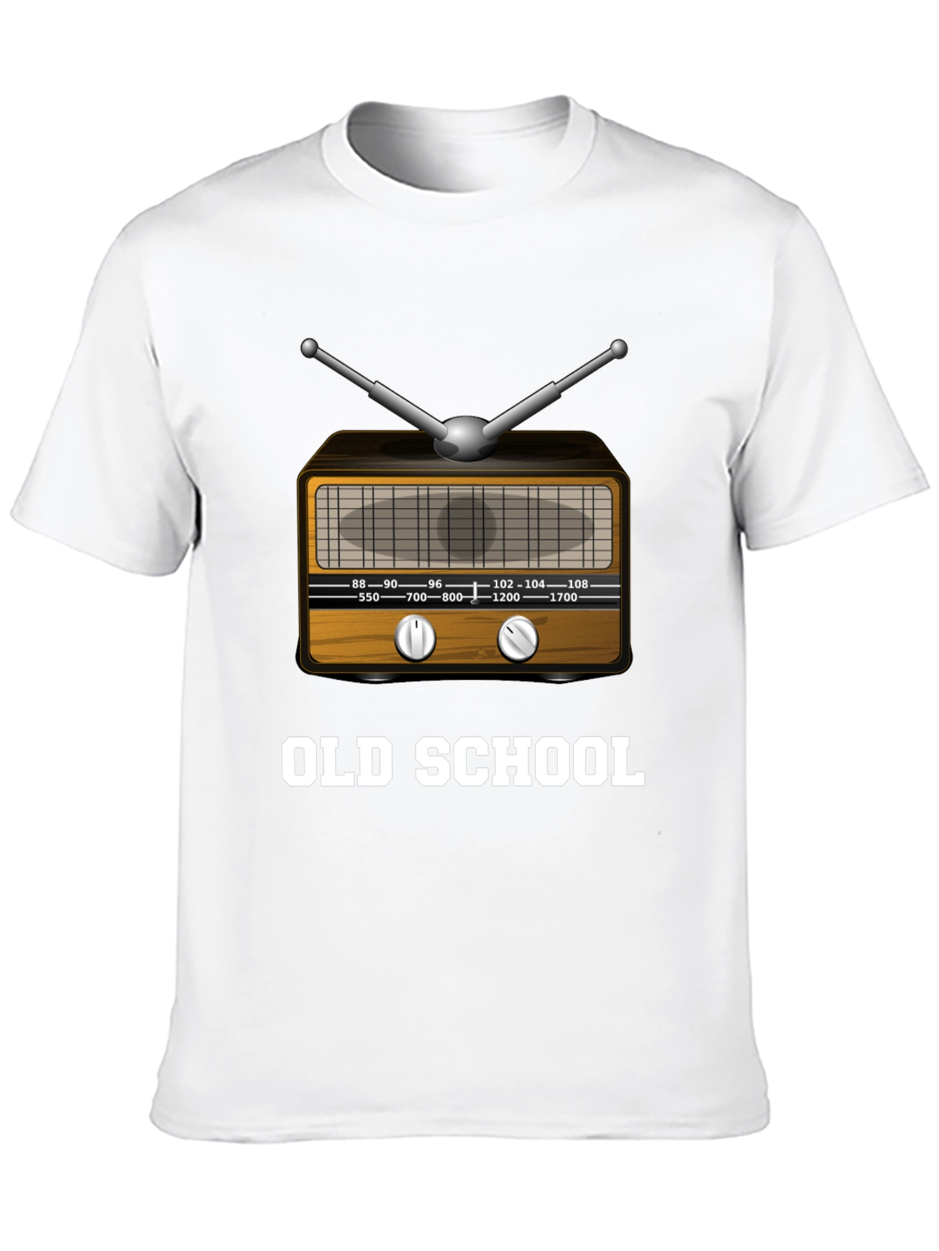 Black Old School Radio Graphic T-Shirt view 10