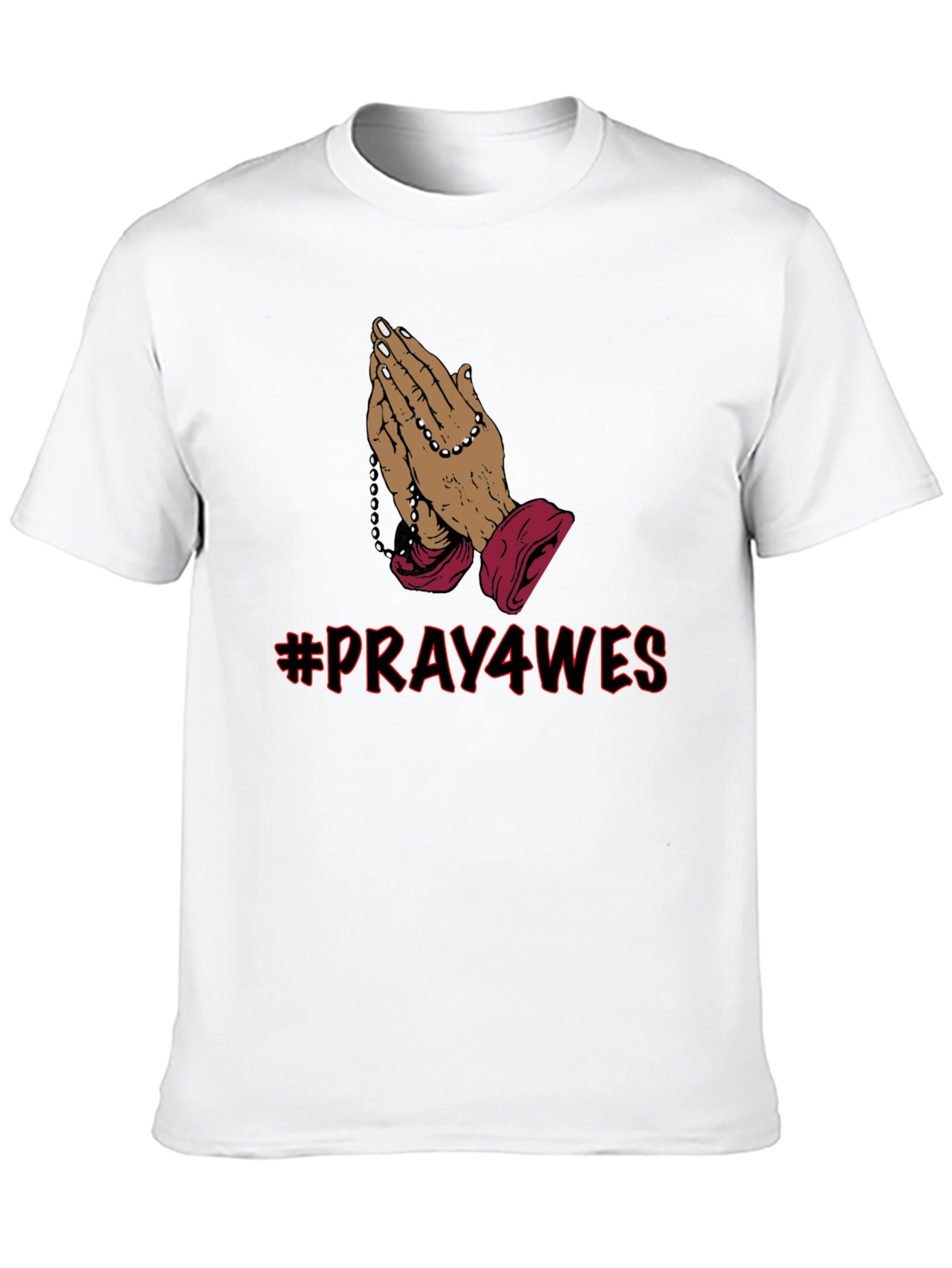 Black Pray4Wes Graphic Tee - Stylish Religious T-Shirt view 10