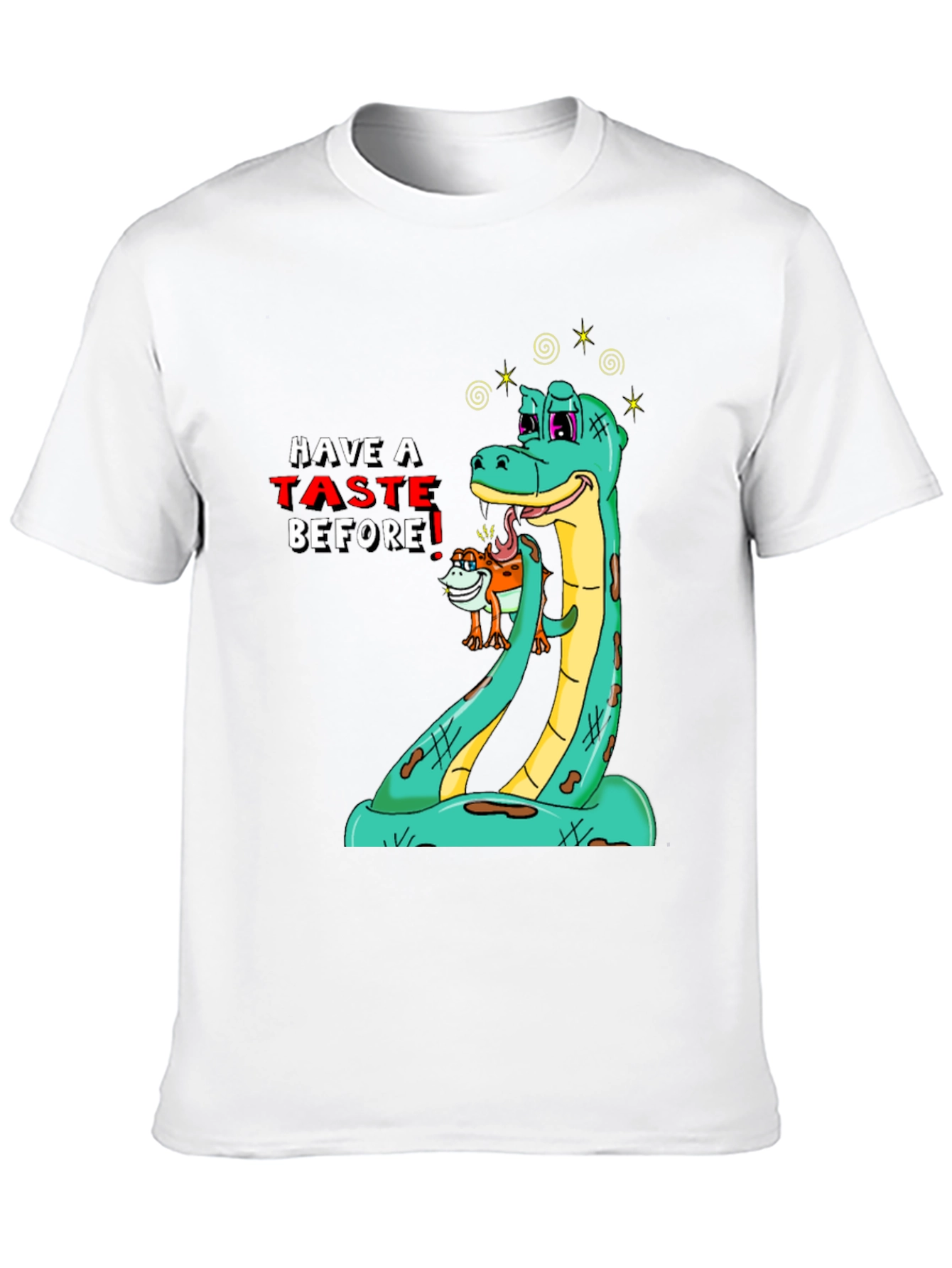 Black Funny Snake Tasting T-Shirt view 10