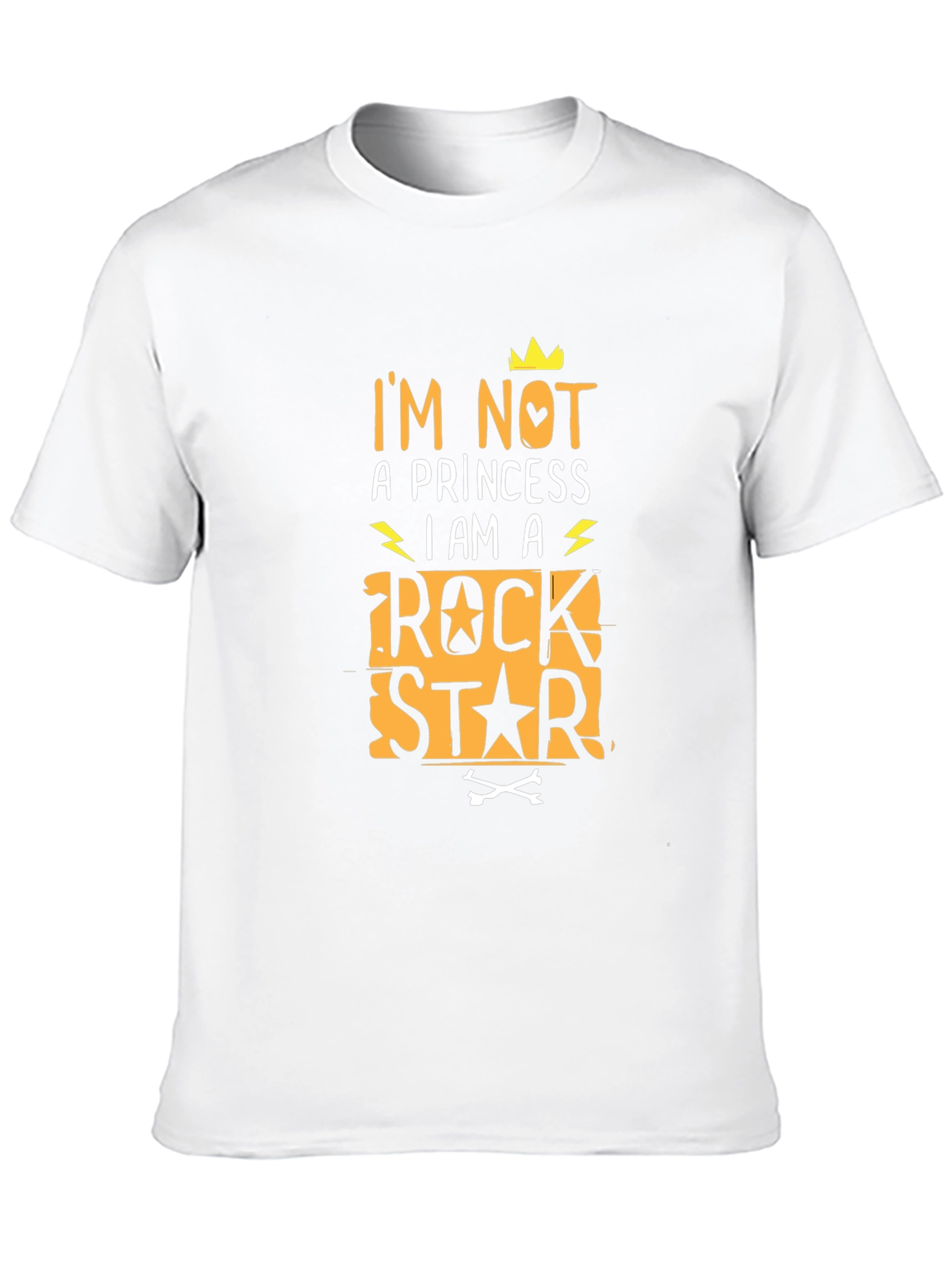 Black I'm Not A Princess Rock Star T-Shirt view 10