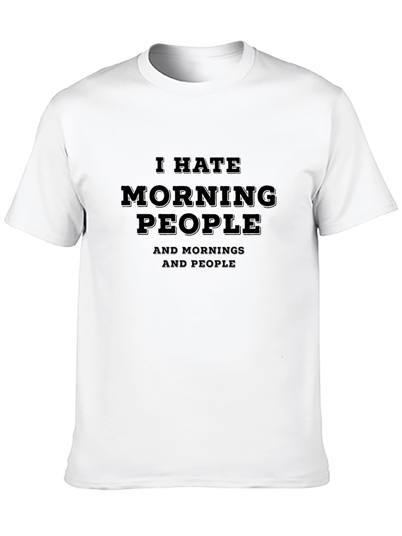 Black I Hate Morning People Black Graphic Tee view 10