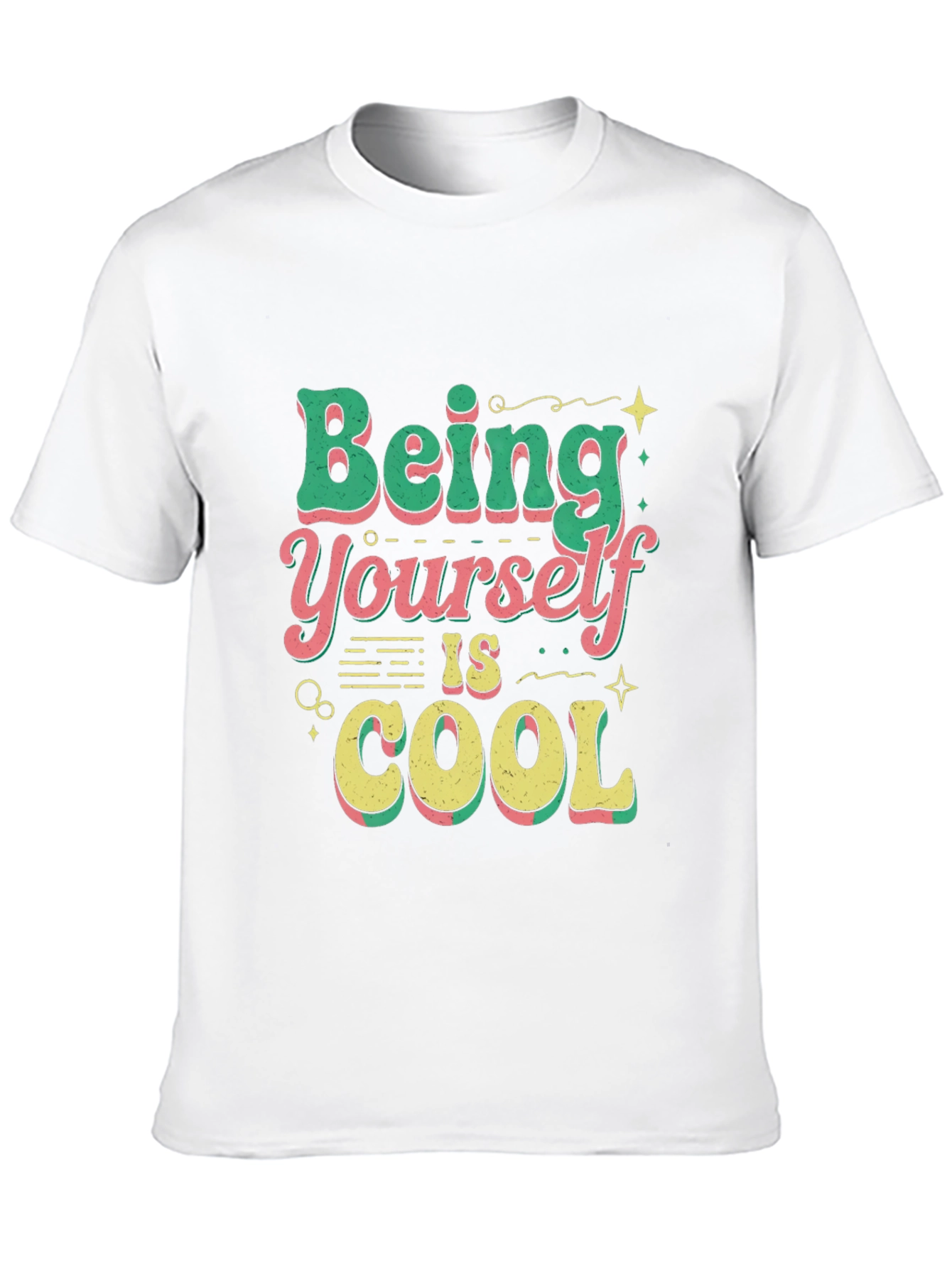 Black Being Yourself is Cool T-Shirt view 10