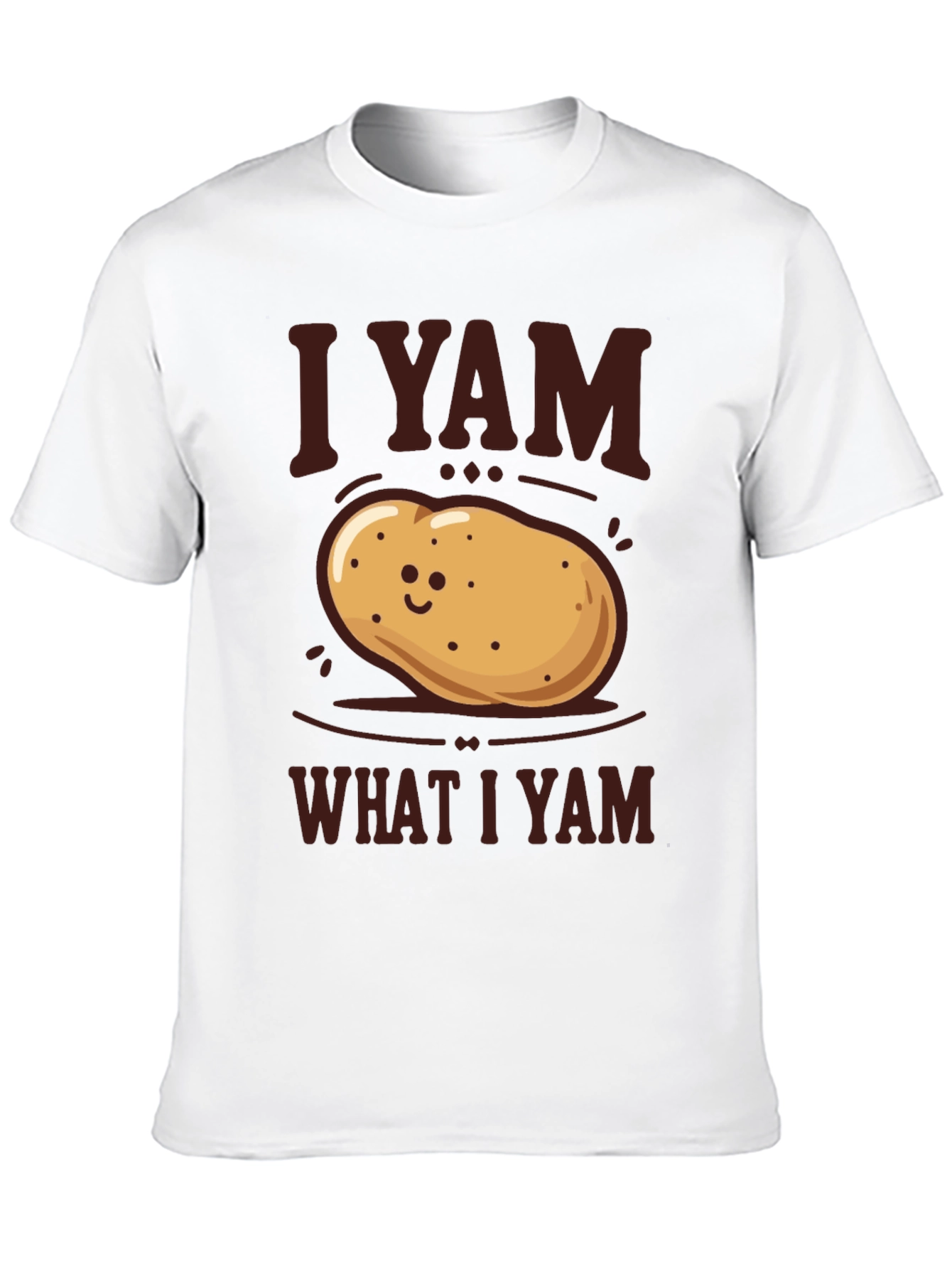 Black I Yam What I Yam Potato T-Shirt - Funny Graphic Tee view 10