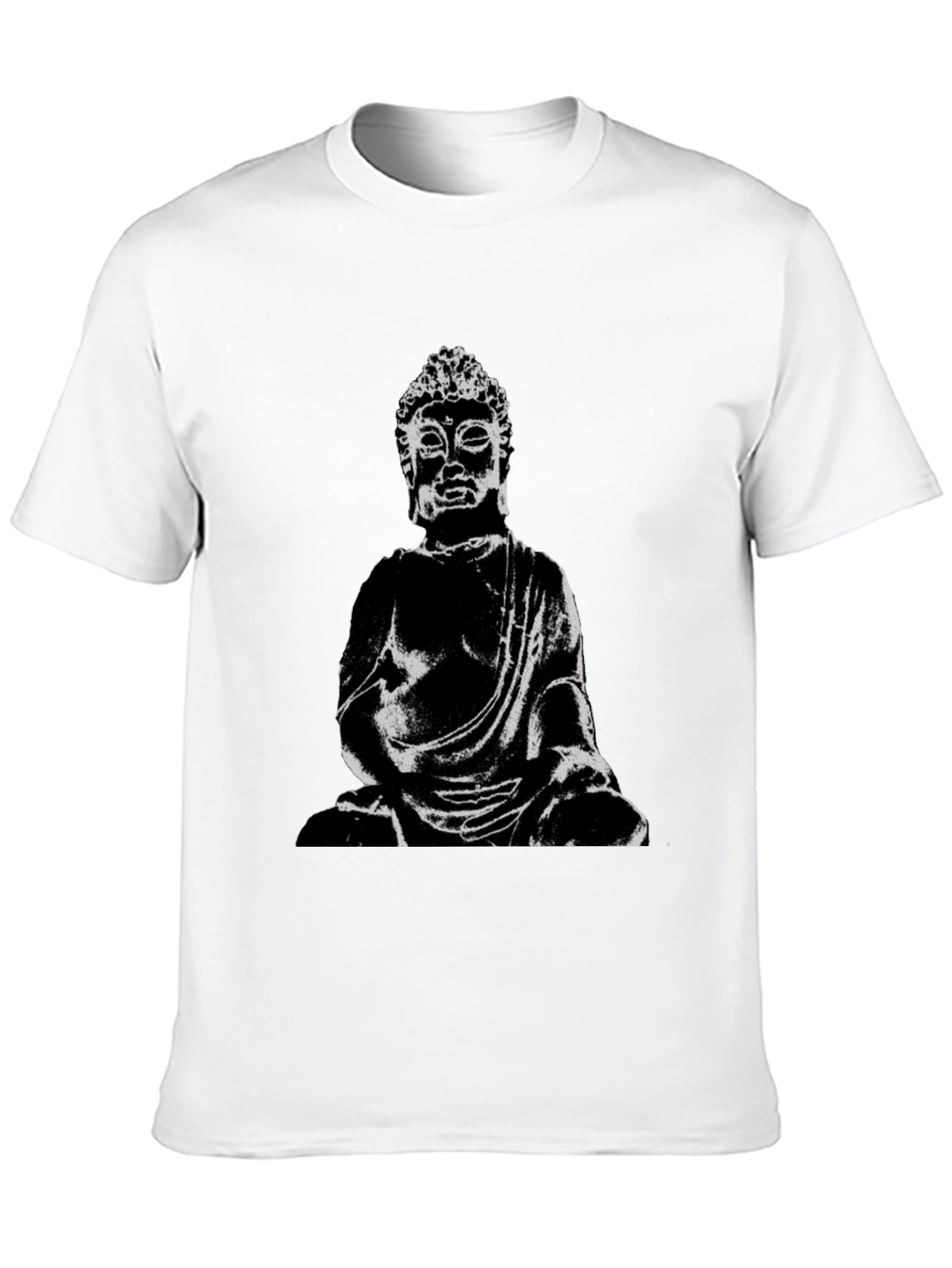Black Buddha Graphic Print Black T-Shirt view 10