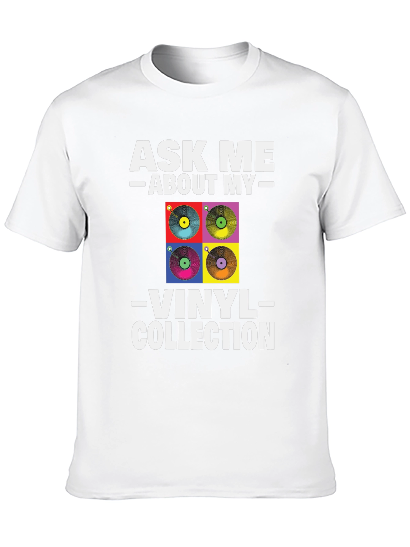Black Ask Me About My Vinyl Collection T-Shirt view 10