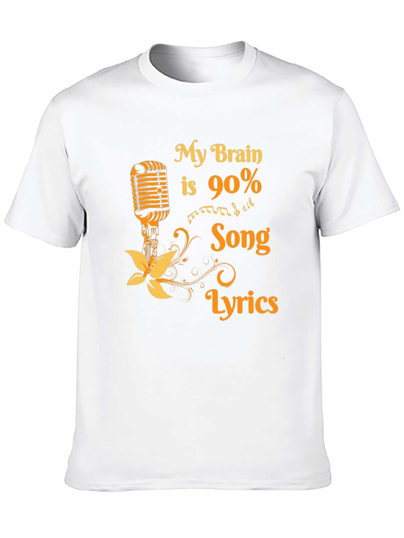 Black My Brain is 90% Song Lyrics T-Shirt view 10