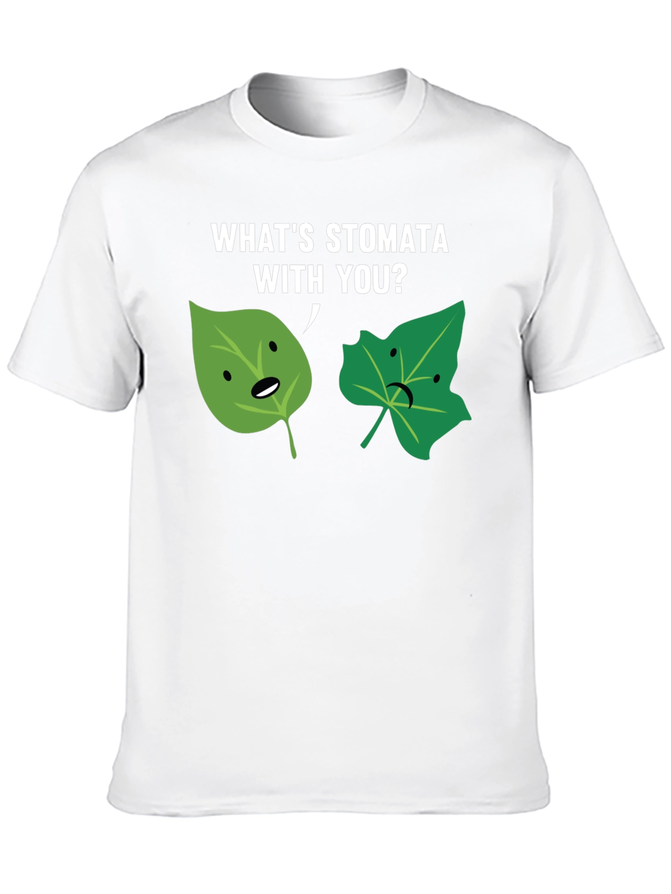 Black What's Stomata With You? Graphic Tee view 10