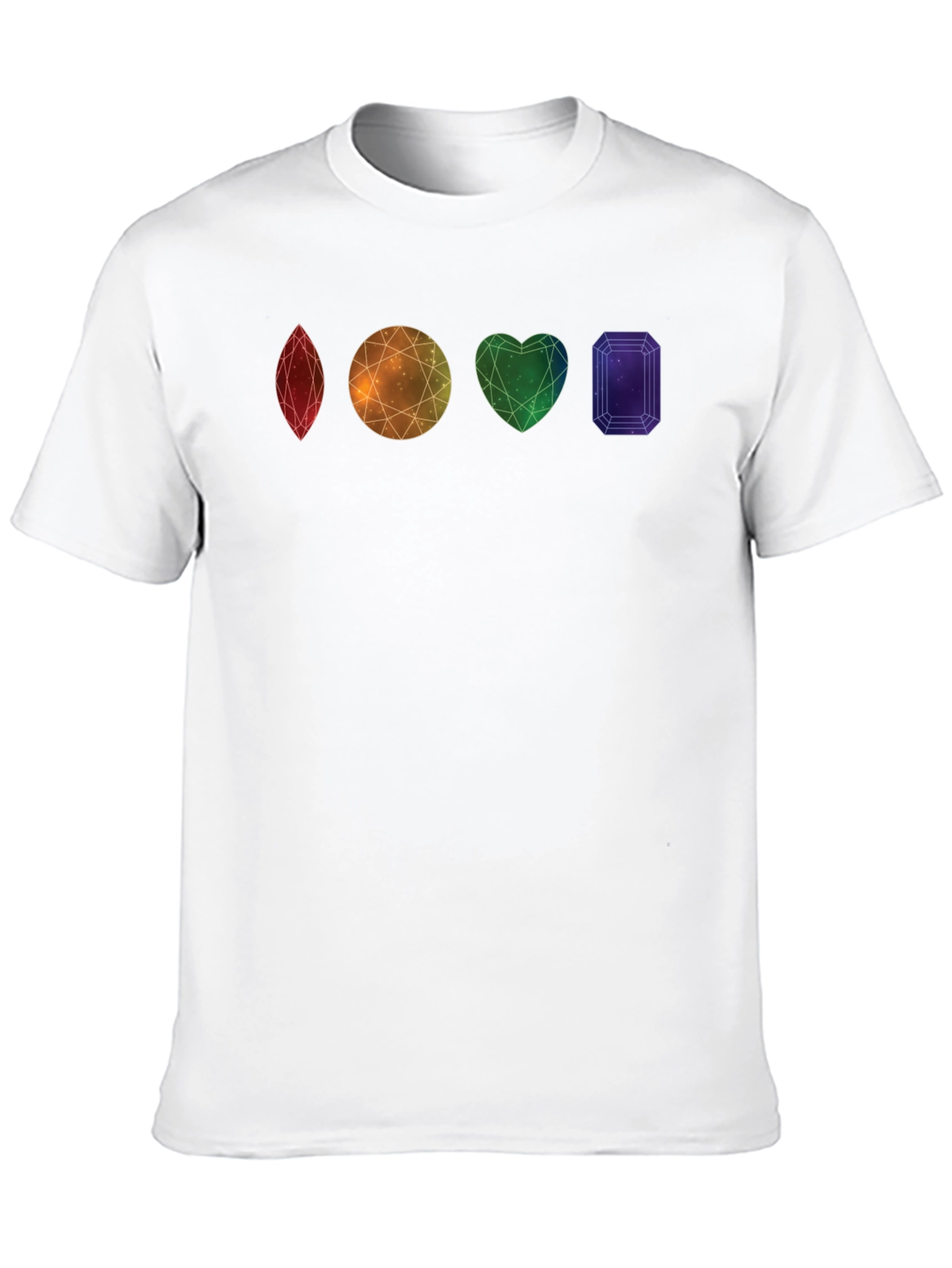 Black Rainbow Gems Graphic T-Shirt - Stylish Pride Apparel view 10