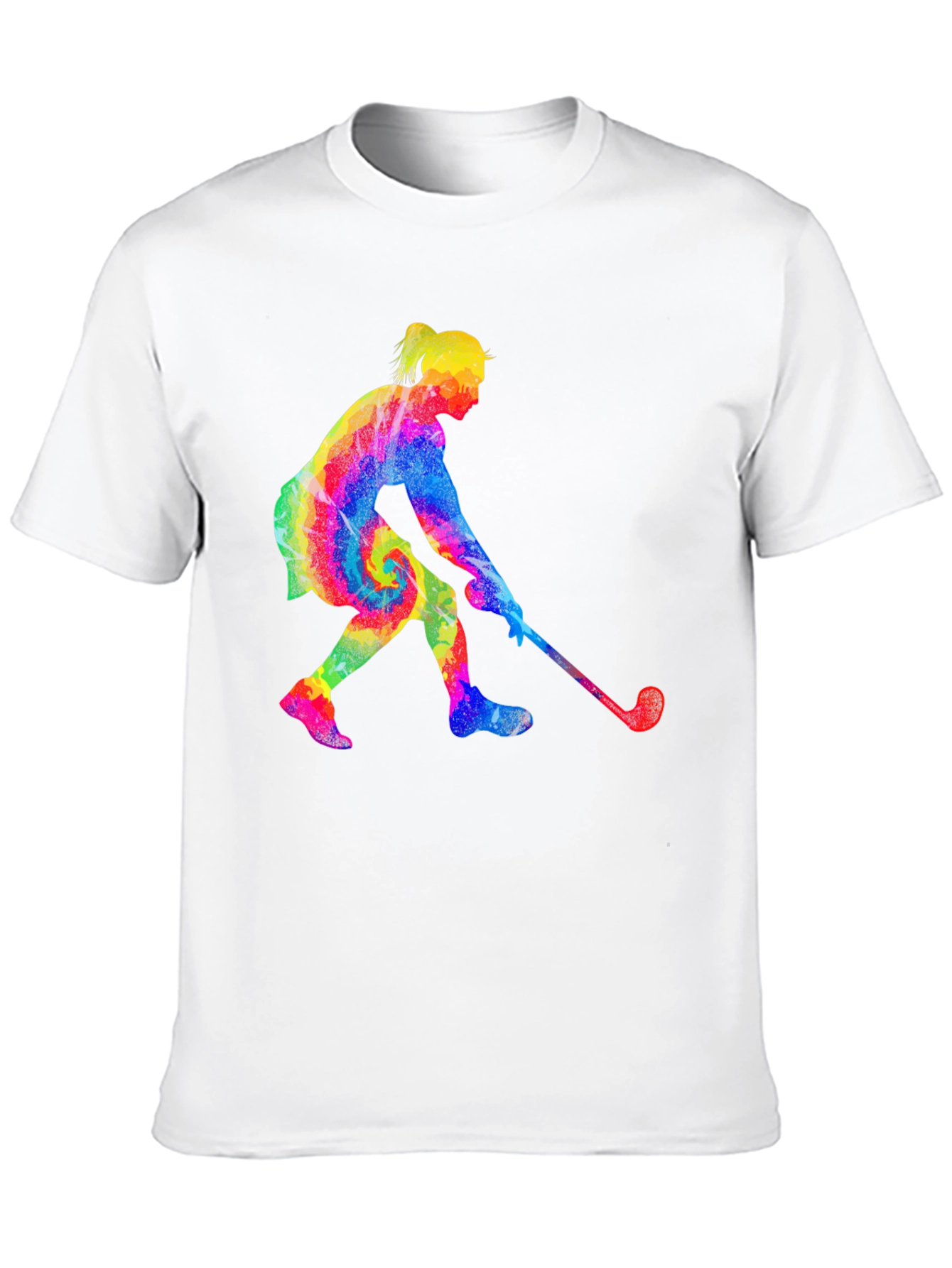 Black Tie-Dye Golfing Woman Black T-Shirt view 10